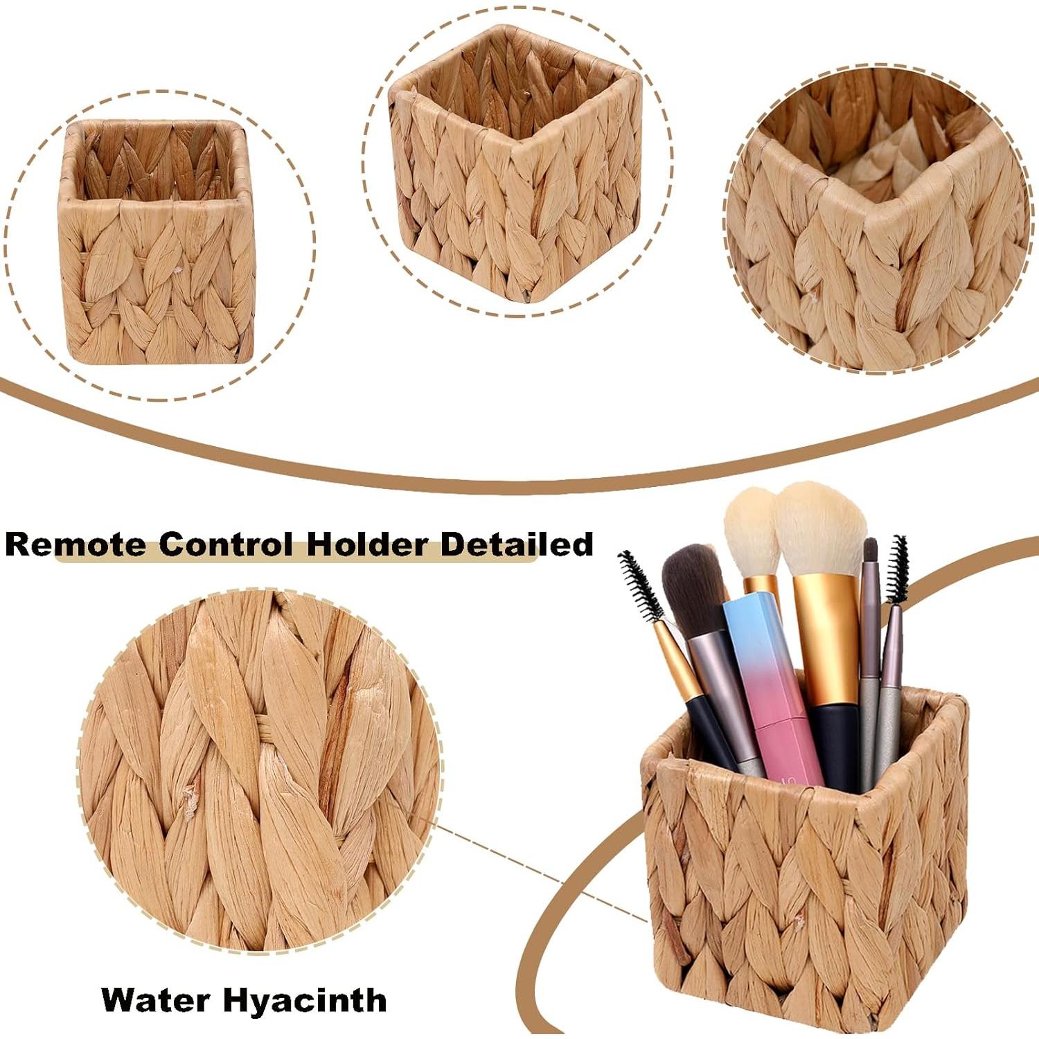Soporte Organizador de Control Remoto ANHYOCA Marrón 9x9 cm