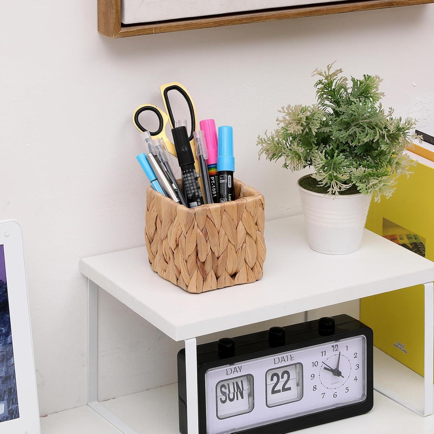 Soporte Organizador de Control Remoto ANHYOCA Marrón 9x9 cm