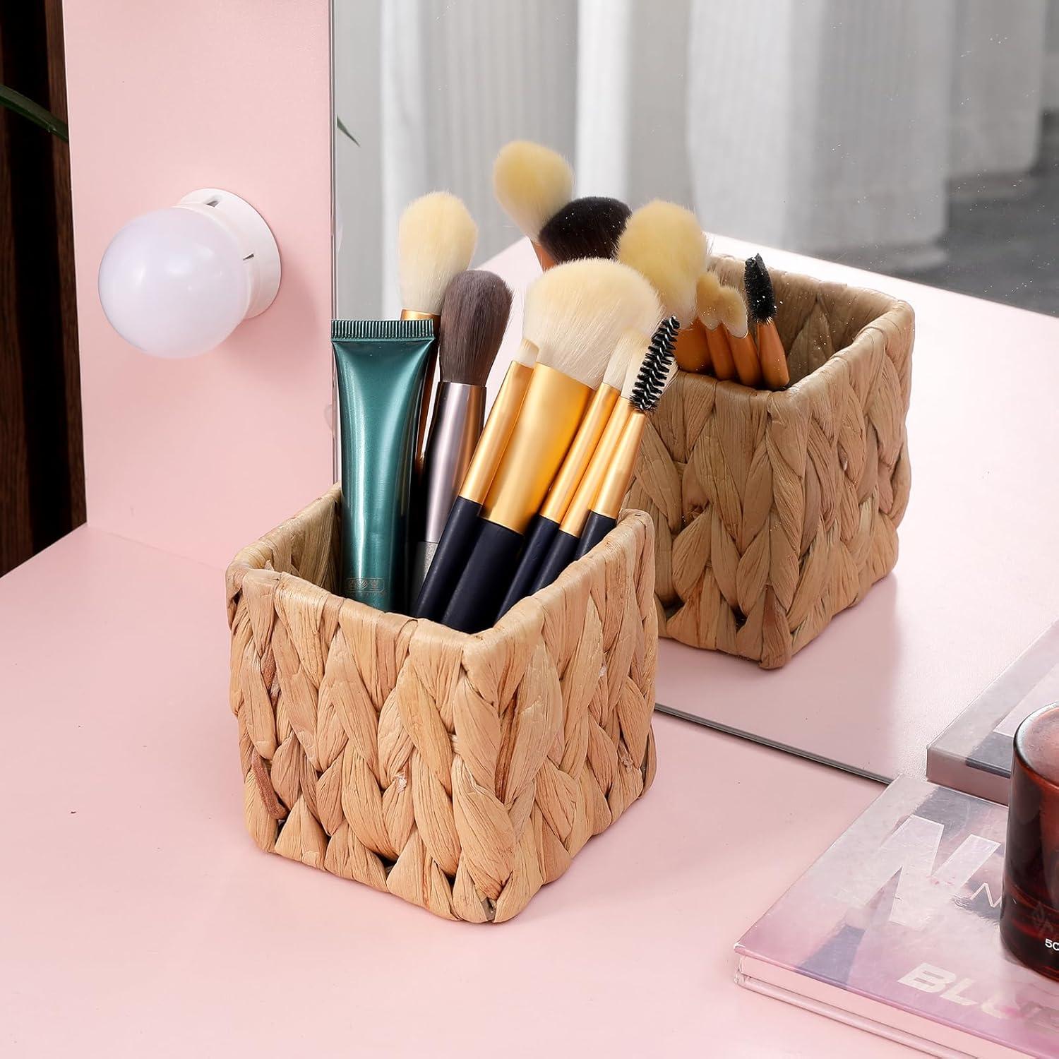 Soporte Organizador de Control Remoto ANHYOCA Marrón 9x9 cm