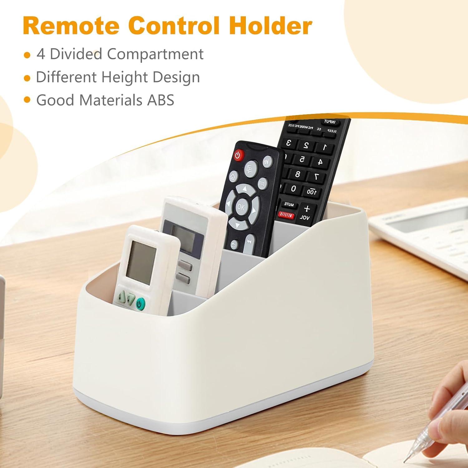 Organizador de Control Remoto DESONAUT 4 Compartimentos Gris