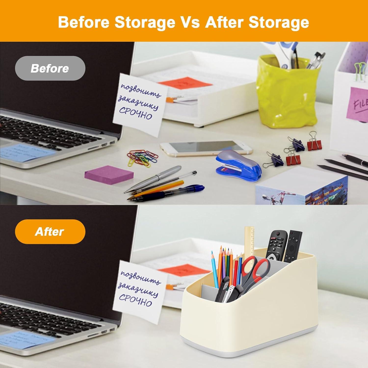 Organizador de Control Remoto DESONAUT 4 Compartimentos Gris