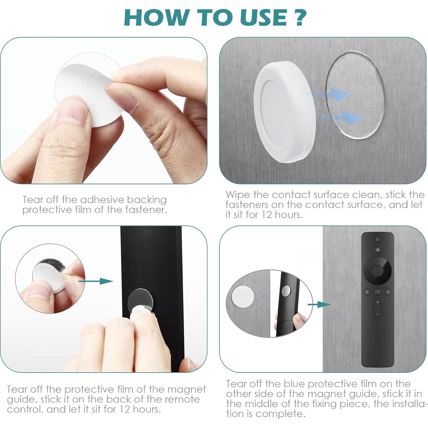 Soporte Magnético para Control Remoto WALLFID 5 Piezas Blanco