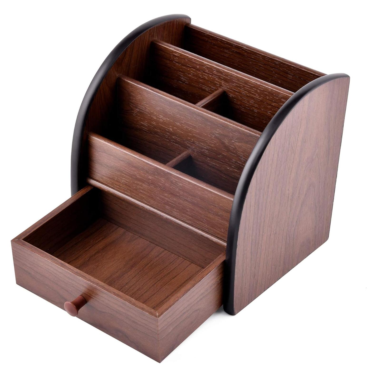 Organizador de Escritorio Siveit de Madera Multifuncional 16.4x13.7cm