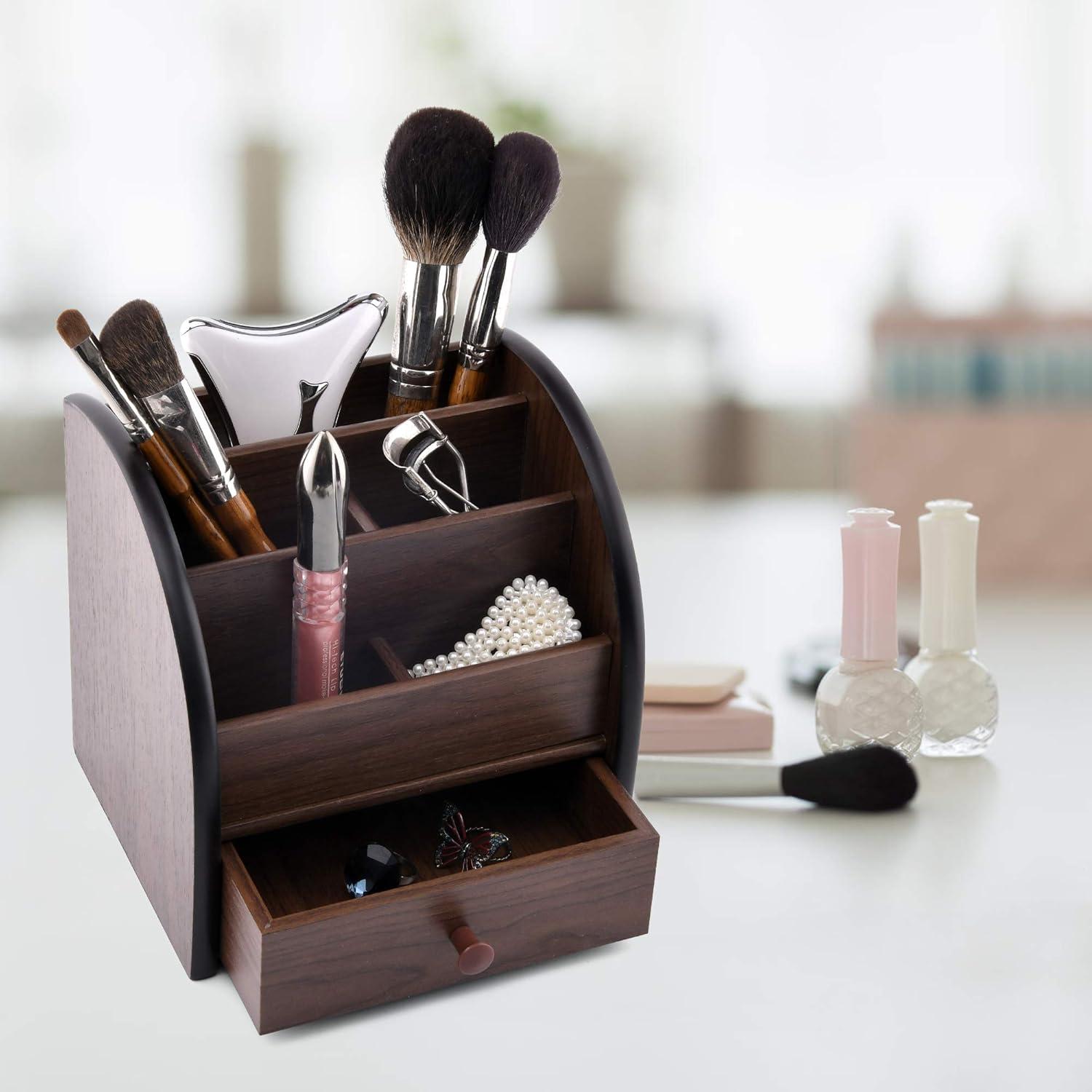 Organizador de Escritorio Siveit de Madera Multifuncional 16.4x13.7cm