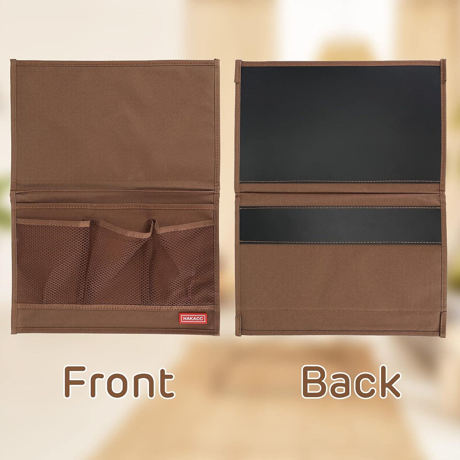 Organizador de Cama HAKACC Marrón con 4 Bolsillos Antideslizante