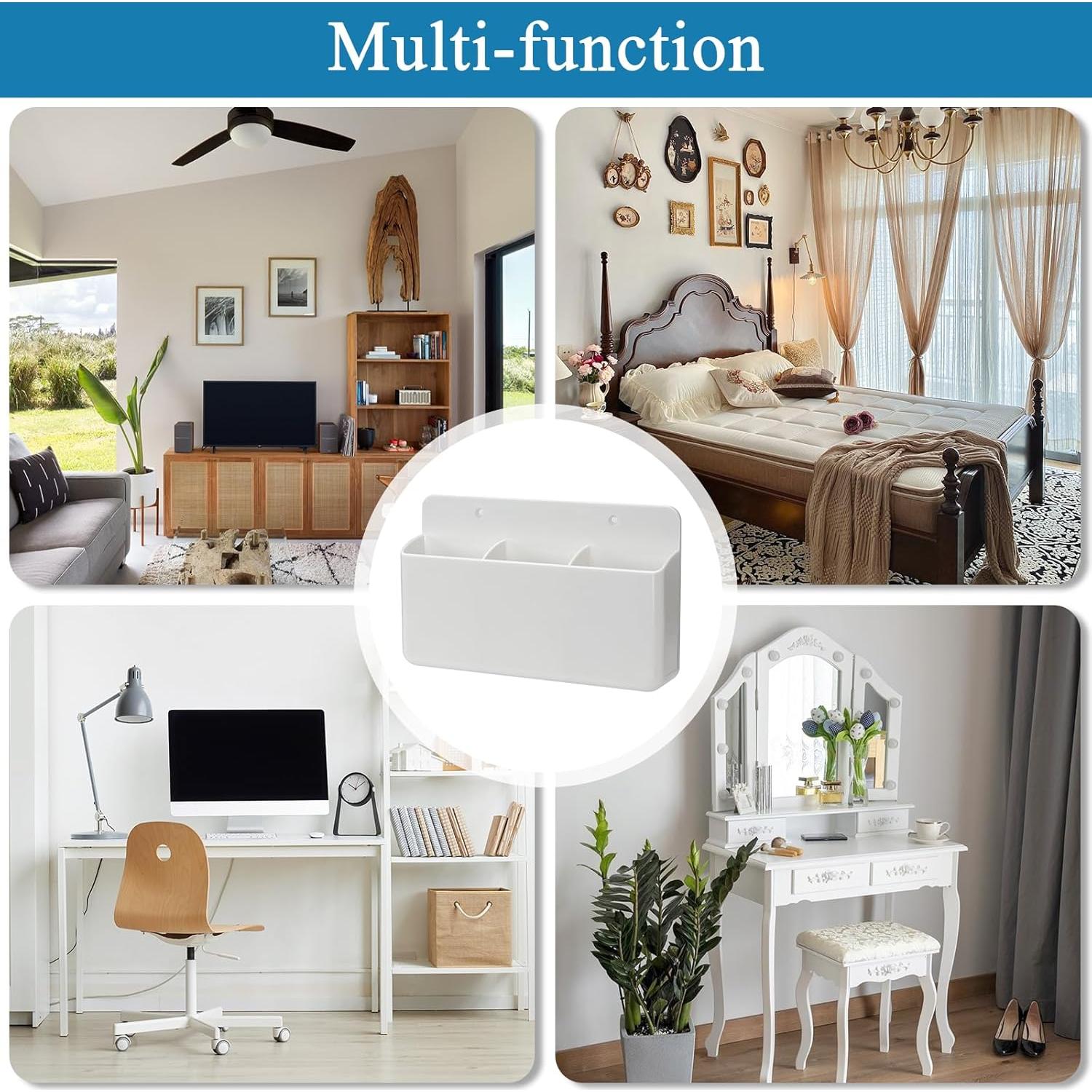 Soporte de Control Remoto de Pared Kulusion Blanco 3 Ranuras