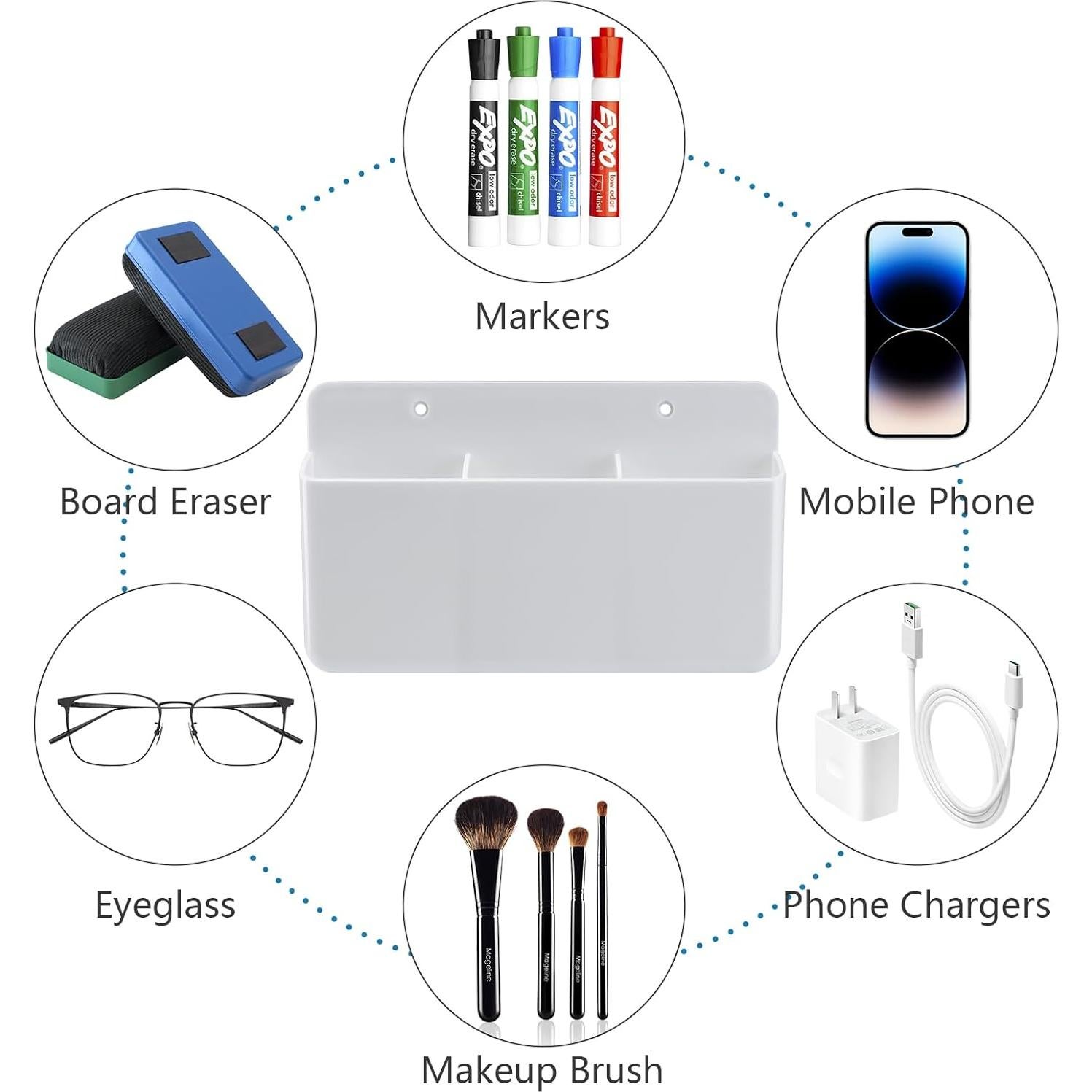 Soporte de Control Remoto de Pared Kulusion Blanco 3 Ranuras