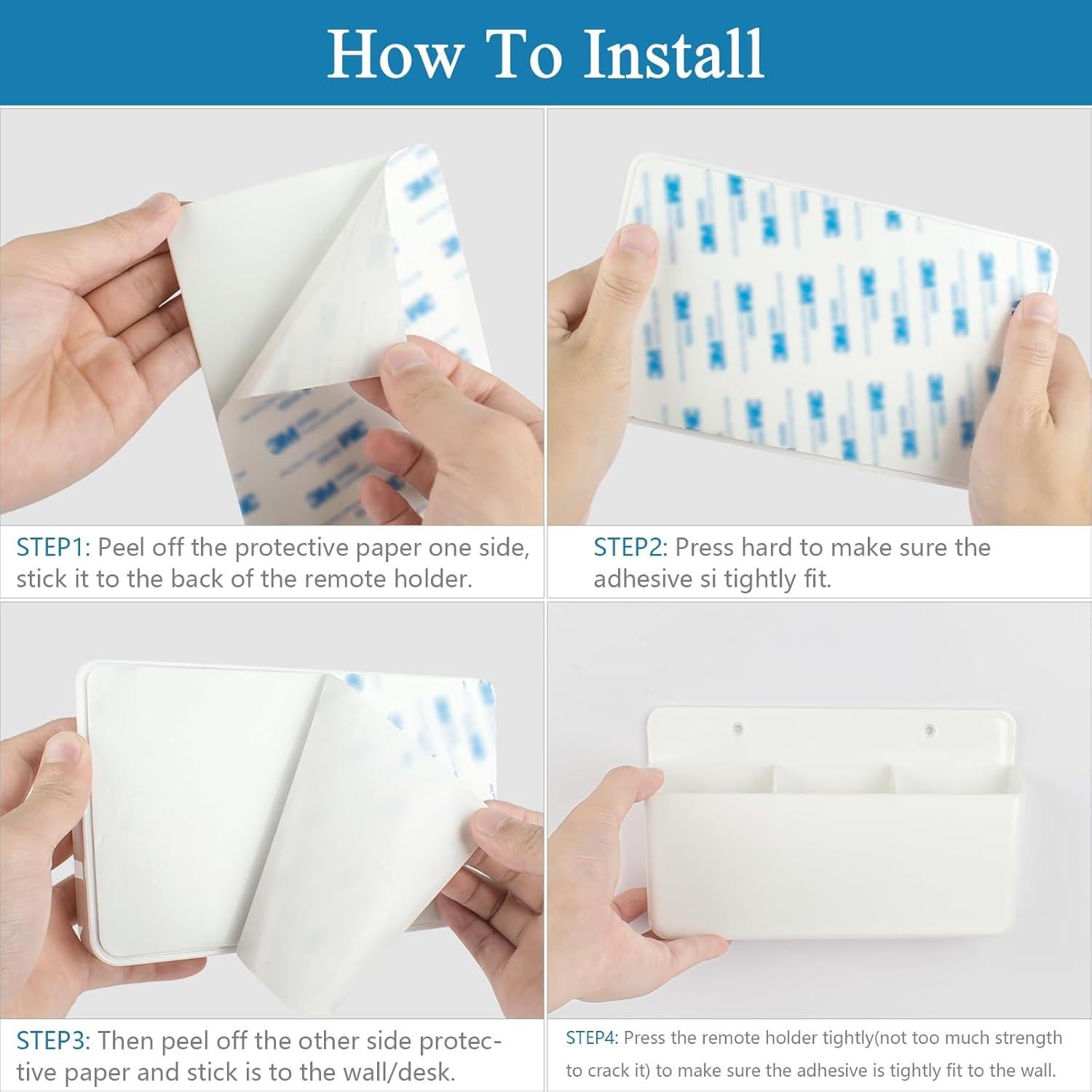 Soporte de Control Remoto de Pared Kulusion Blanco 3 Ranuras