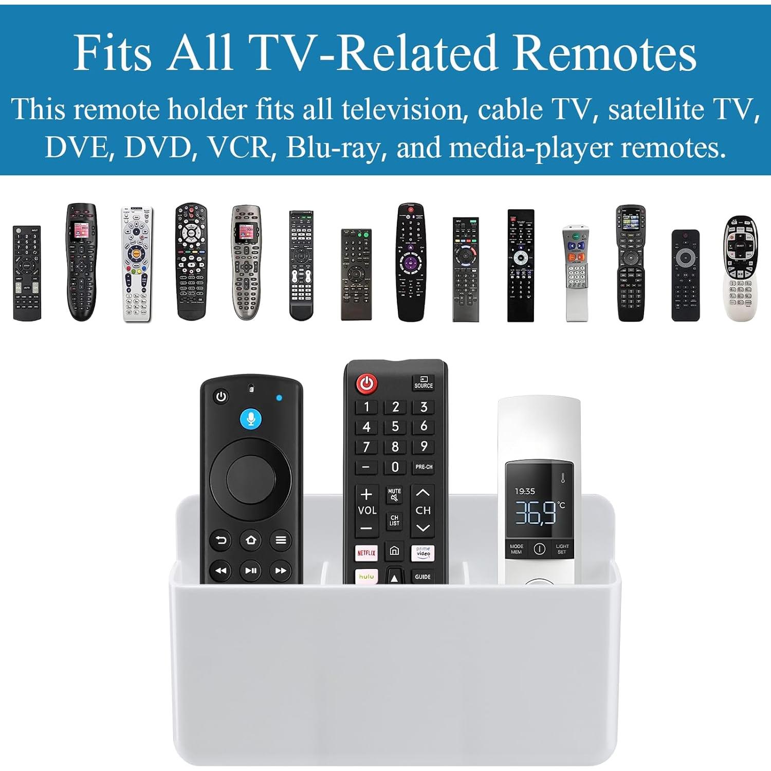 Soporte de Control Remoto de Pared Kulusion Blanco 3 Ranuras