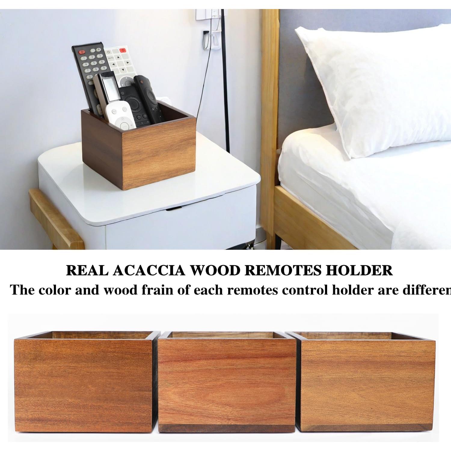 Soporte de Control Remoto de Madera Acacia LBEMEY - Marrón