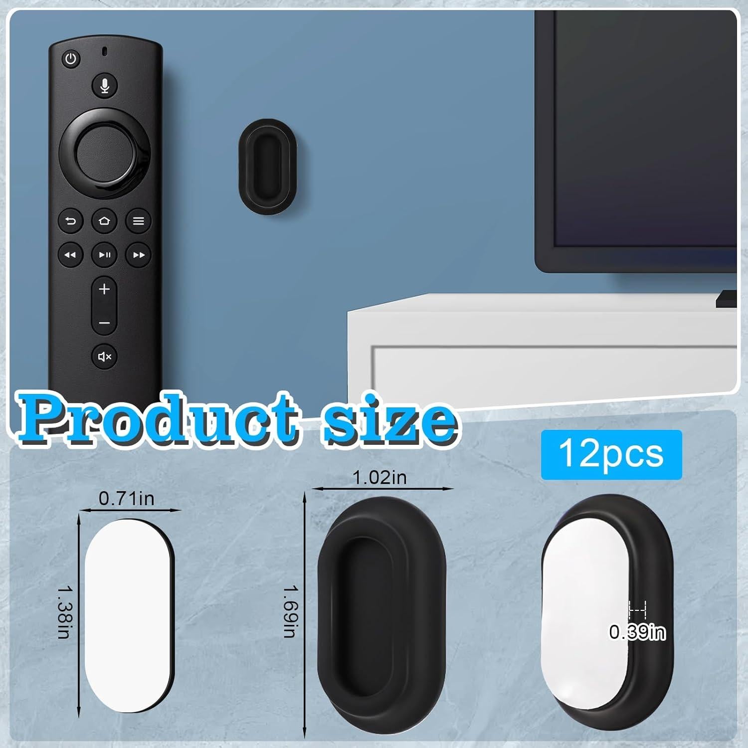 Soporte Magnético para Control Remoto Shimeyao 12 Piezas Negro