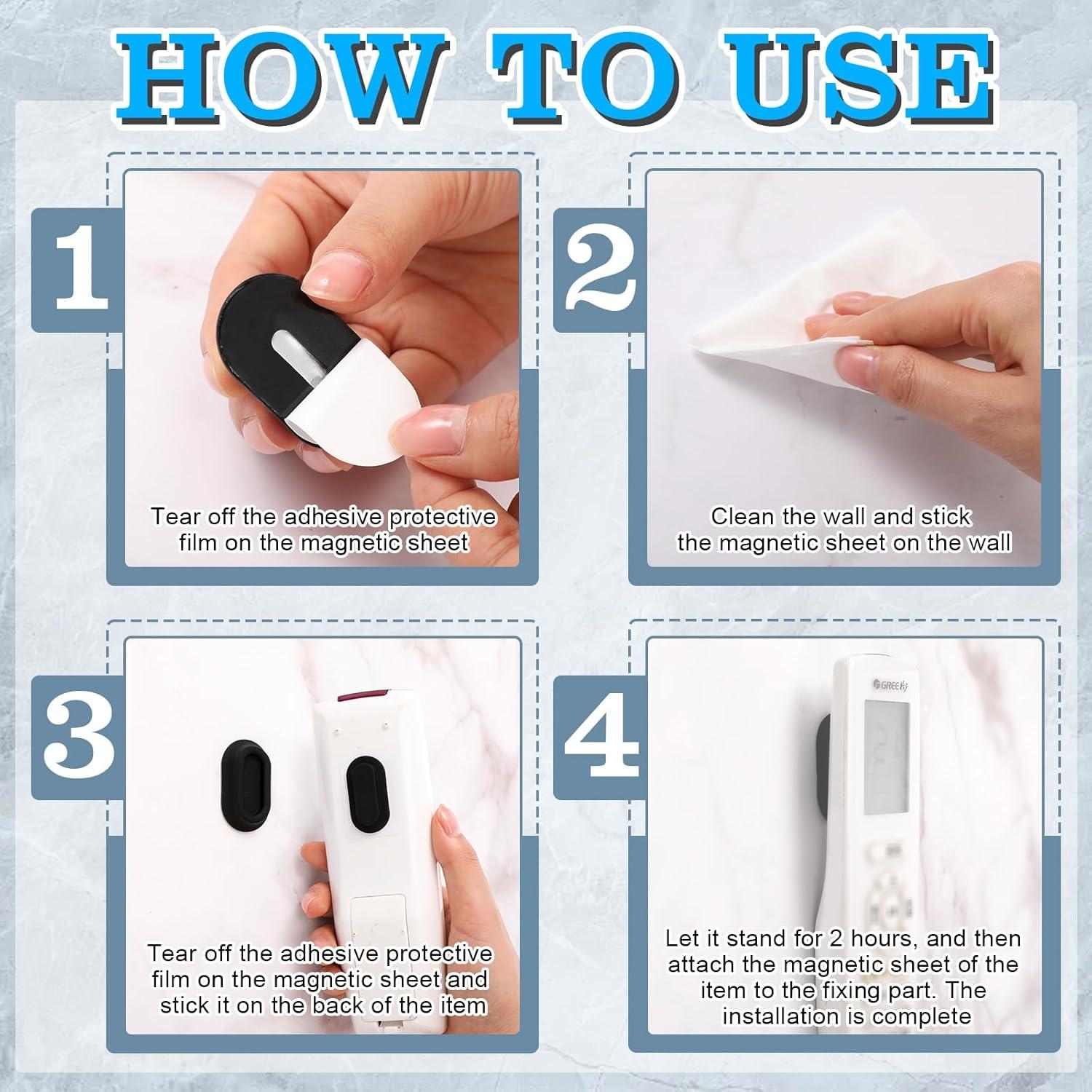 Soporte Magnético para Control Remoto Shimeyao 12 Piezas Negro