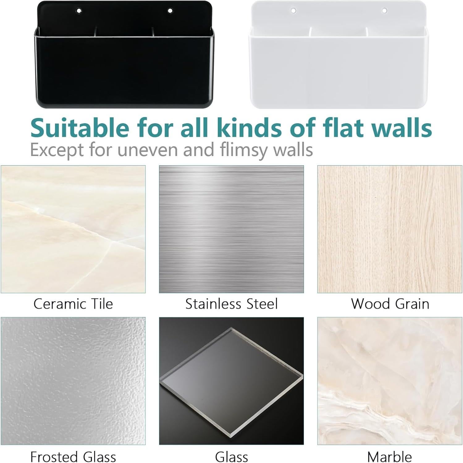 Soporte de Control Remoto de Pared VACONICO Negro 3 Compartimentos