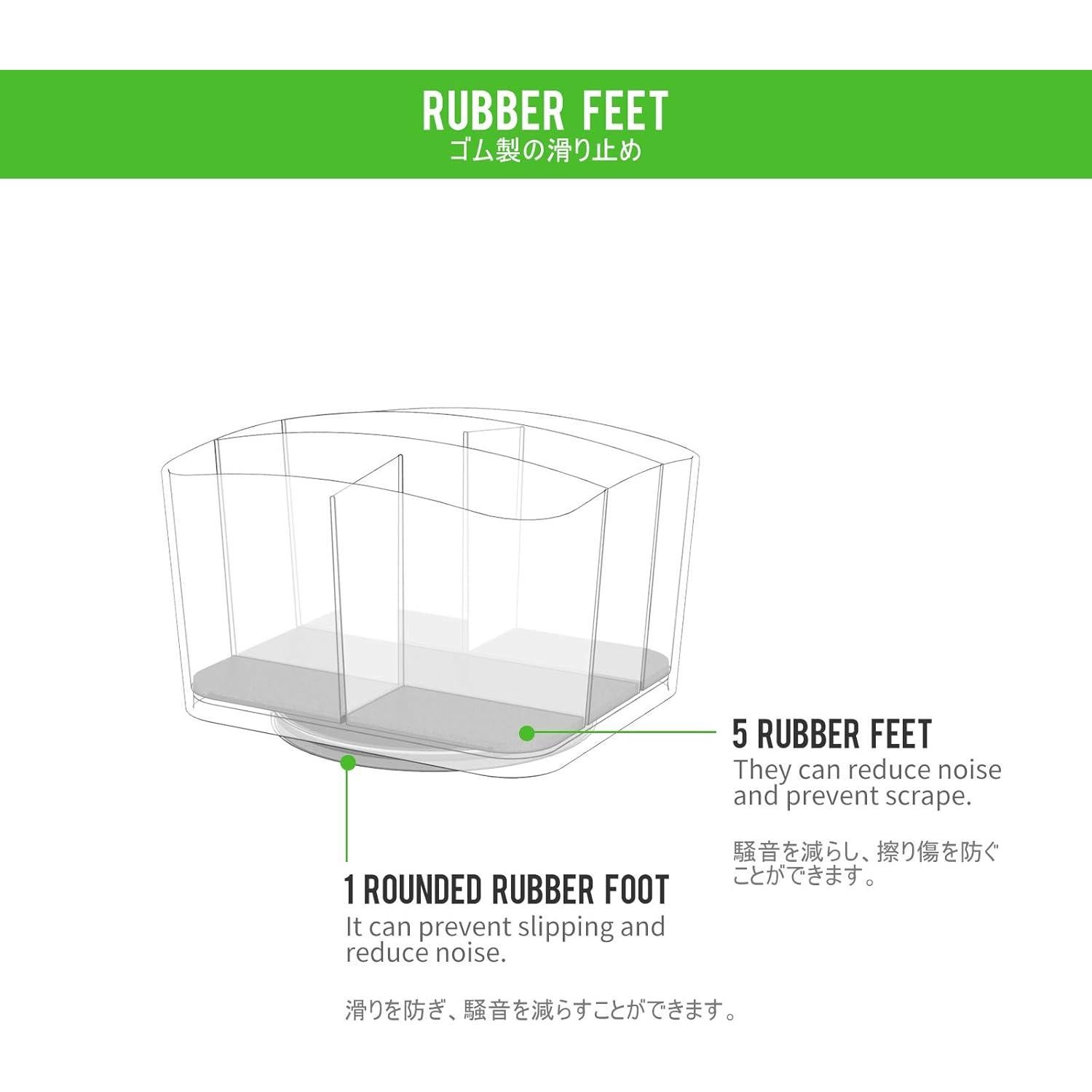 Soporte giratorio para control remoto Loukin blanco 5 compartimentos