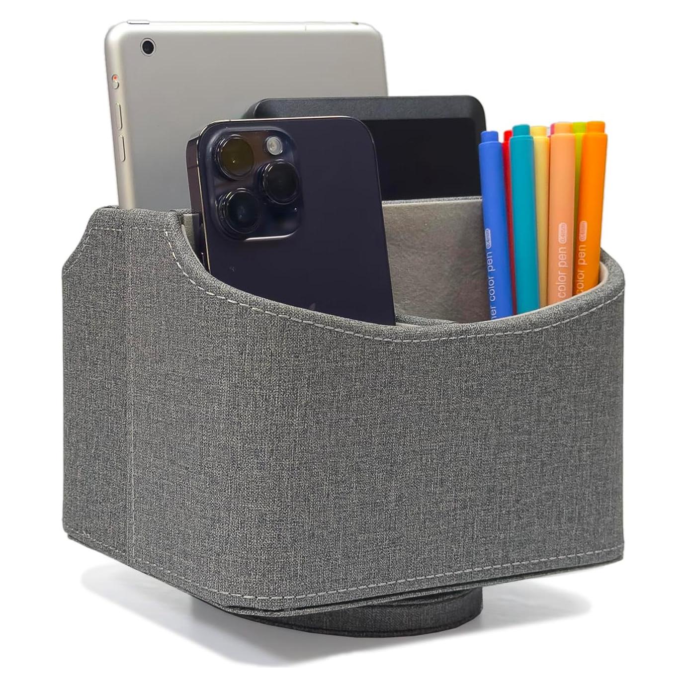 Organizador de Escritorio Giratorio UnionBasic Gris Lino 360°