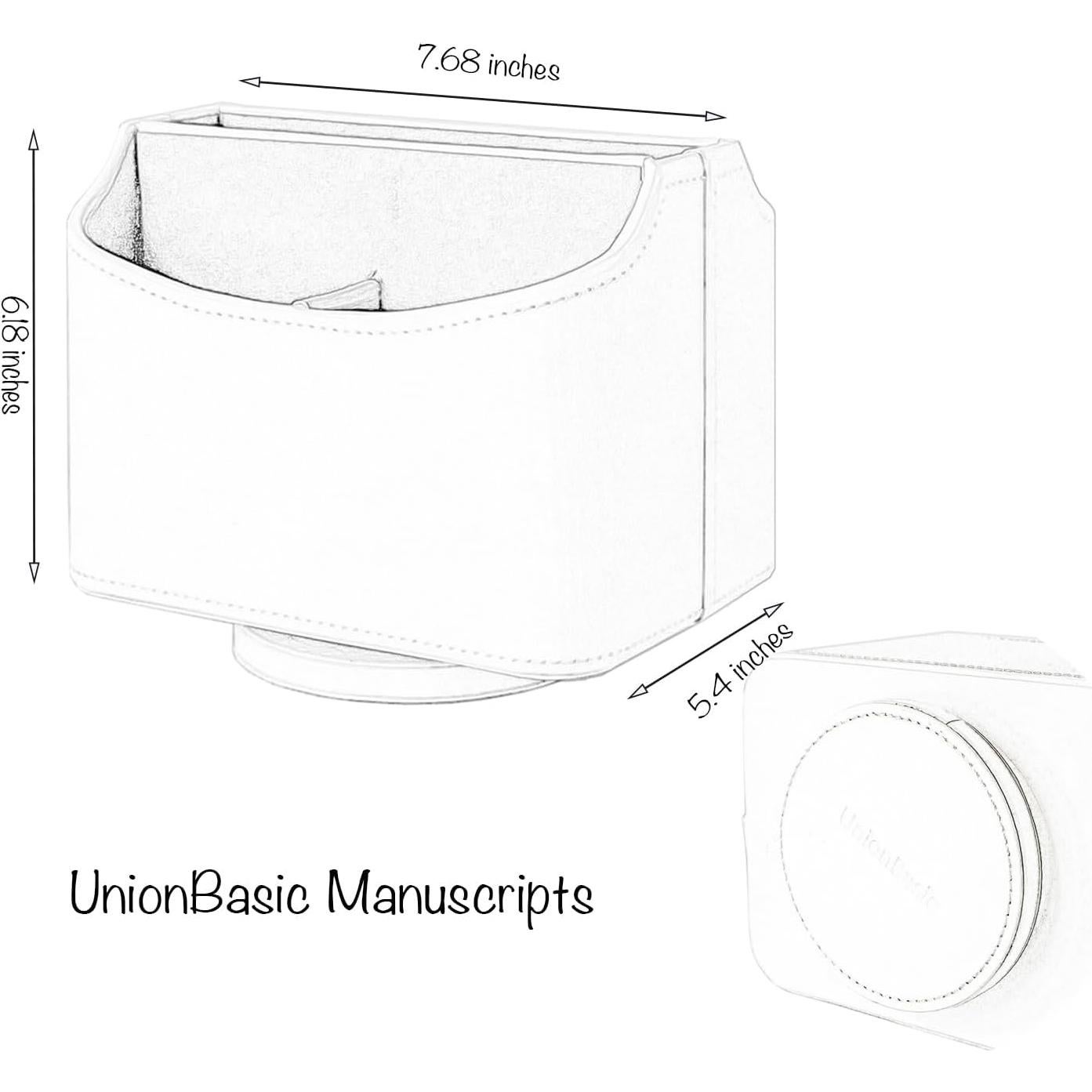 Organizador de Escritorio Giratorio UnionBasic Gris Lino 360°