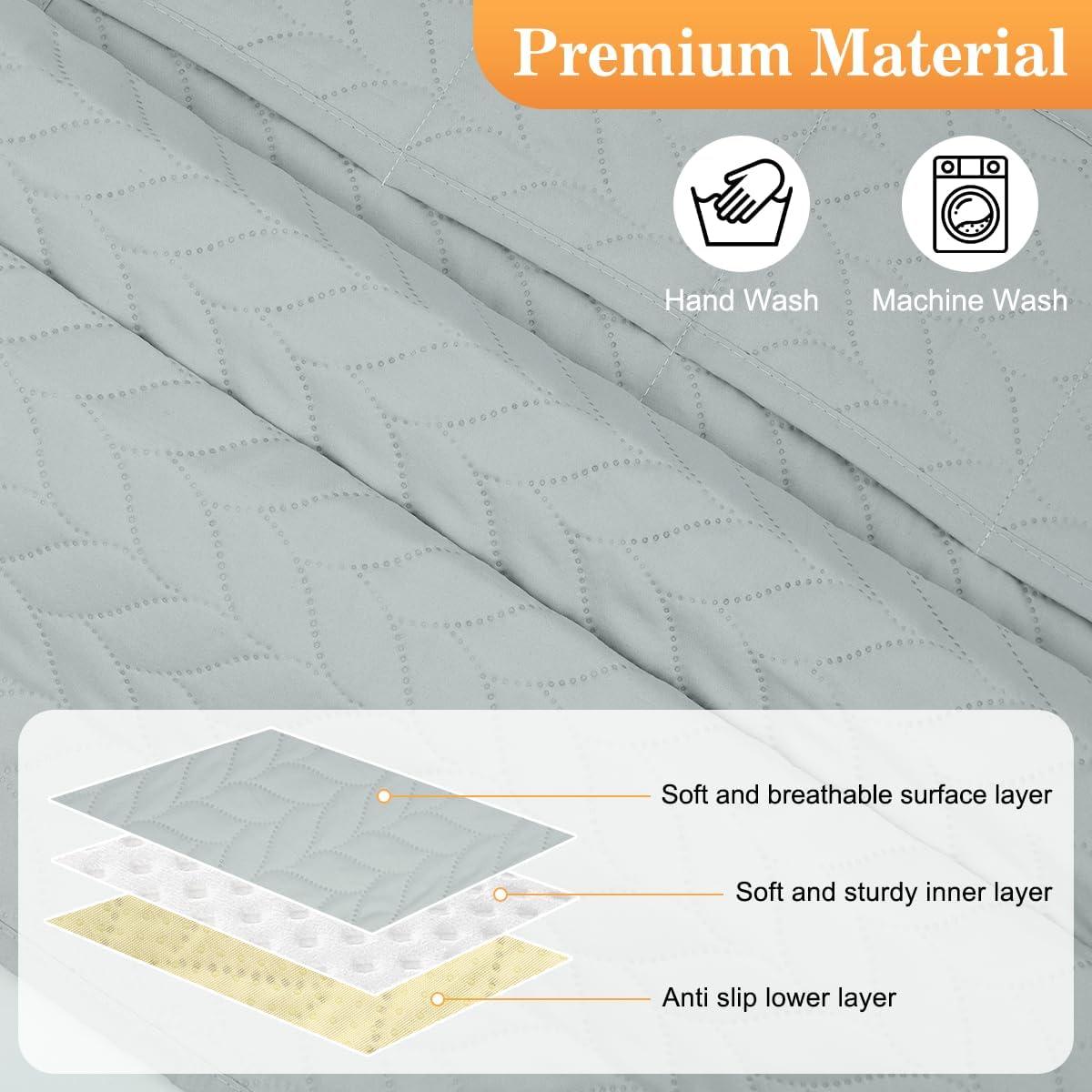 Organizador de Reposabrazos Sofá HADEEONG Gris Claro 6 Bolsillos