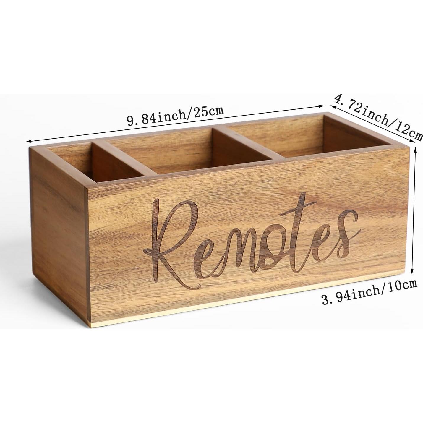 Soporte Organizador de Control Remoto LBEMEY de Madera Acacia