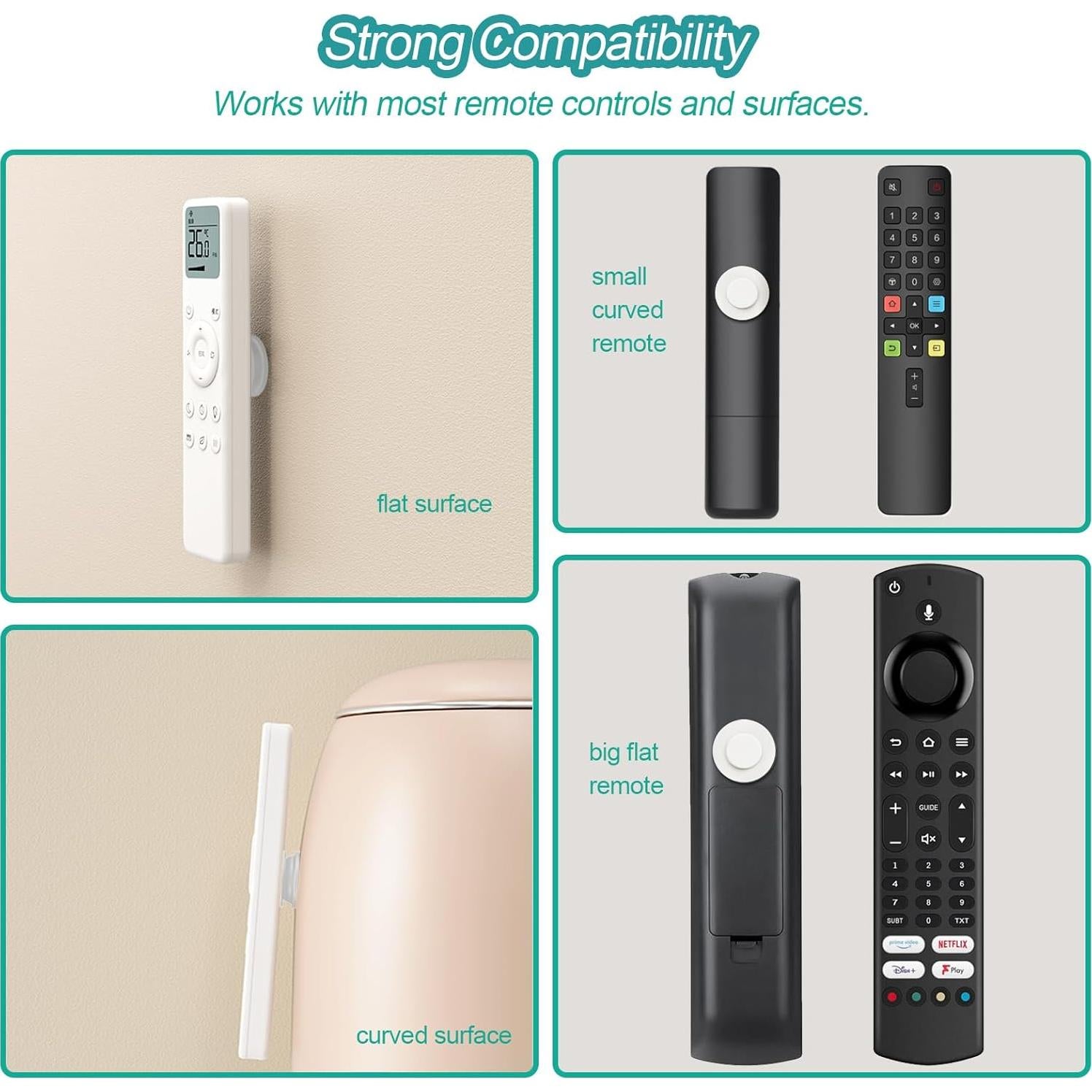 Soporte Magnético para Control Remoto Freewindo - 5 Piezas Blanco