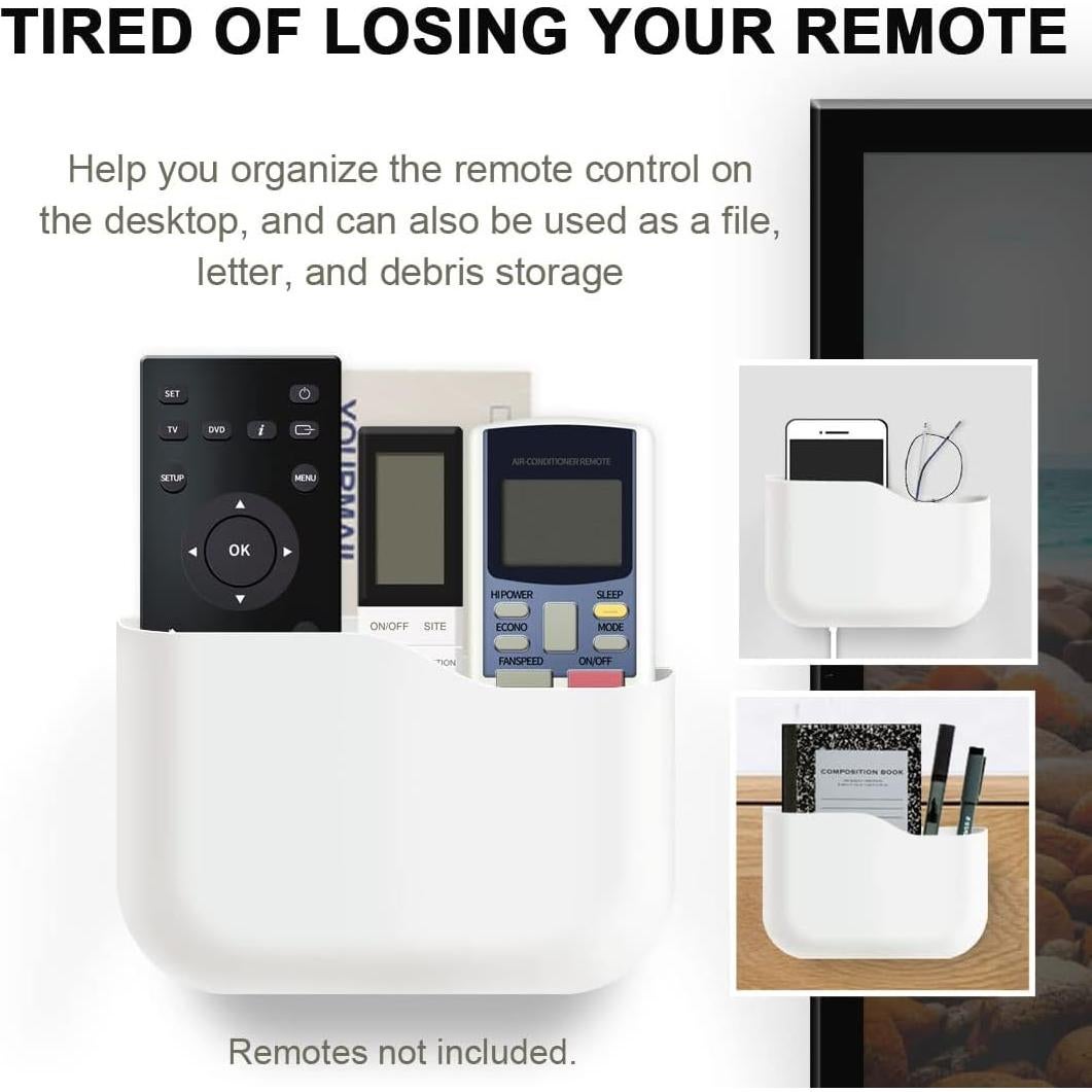 Soporte de Control Remoto ITATIOLFY Blanco Marfil 4 Compartimentos