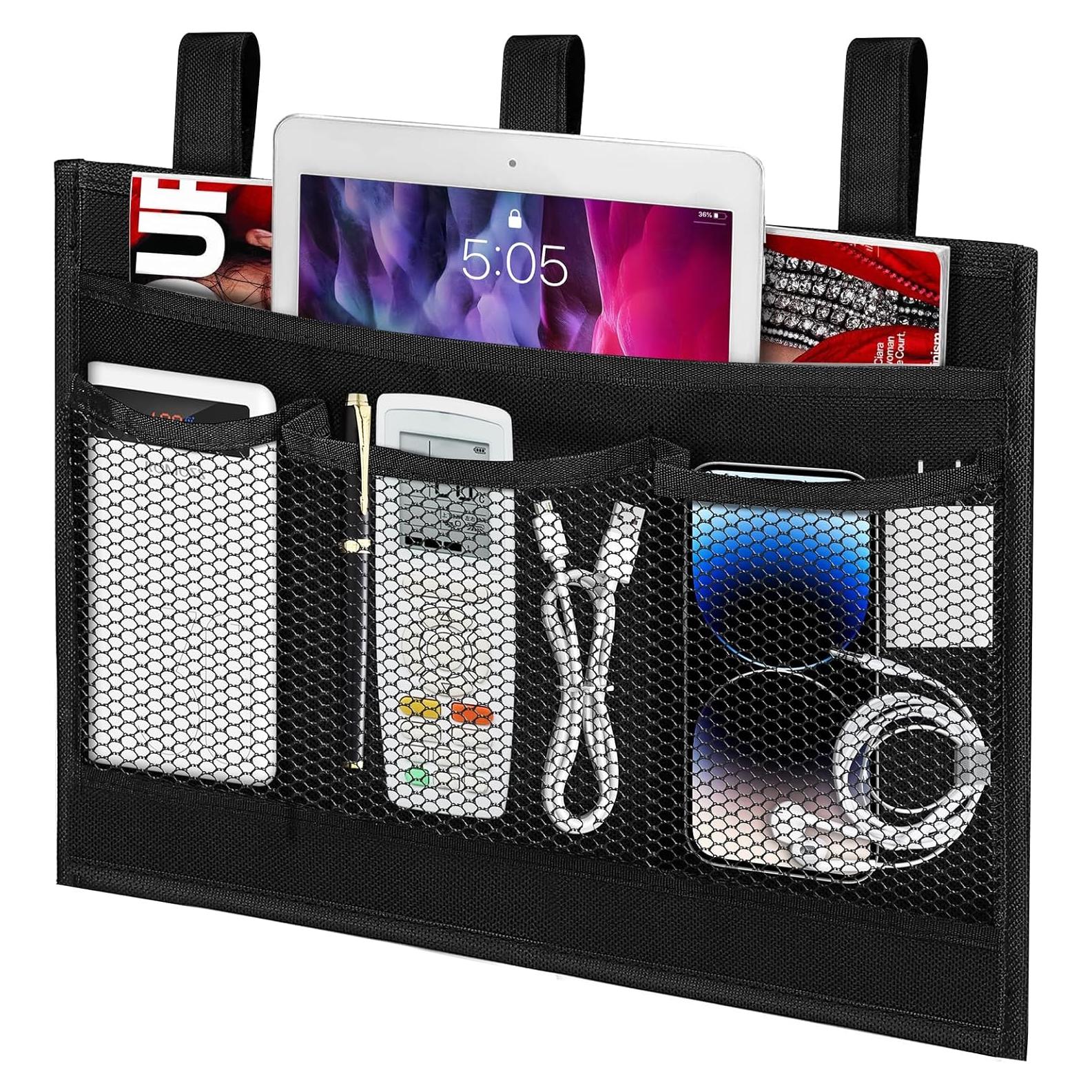 Caddy de Almacenamiento Tenyond para Cama - 4 Bolsillos Negro