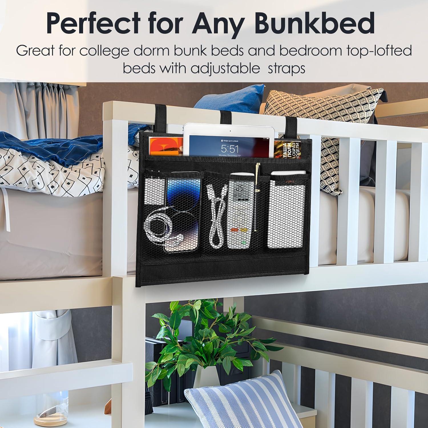 Caddy de Almacenamiento Tenyond para Cama - 4 Bolsillos Negro