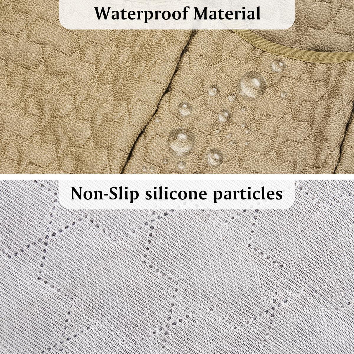 Organizador de Reposabrazos HADEEONG Caqui Antideslizante 14 Bolsillos