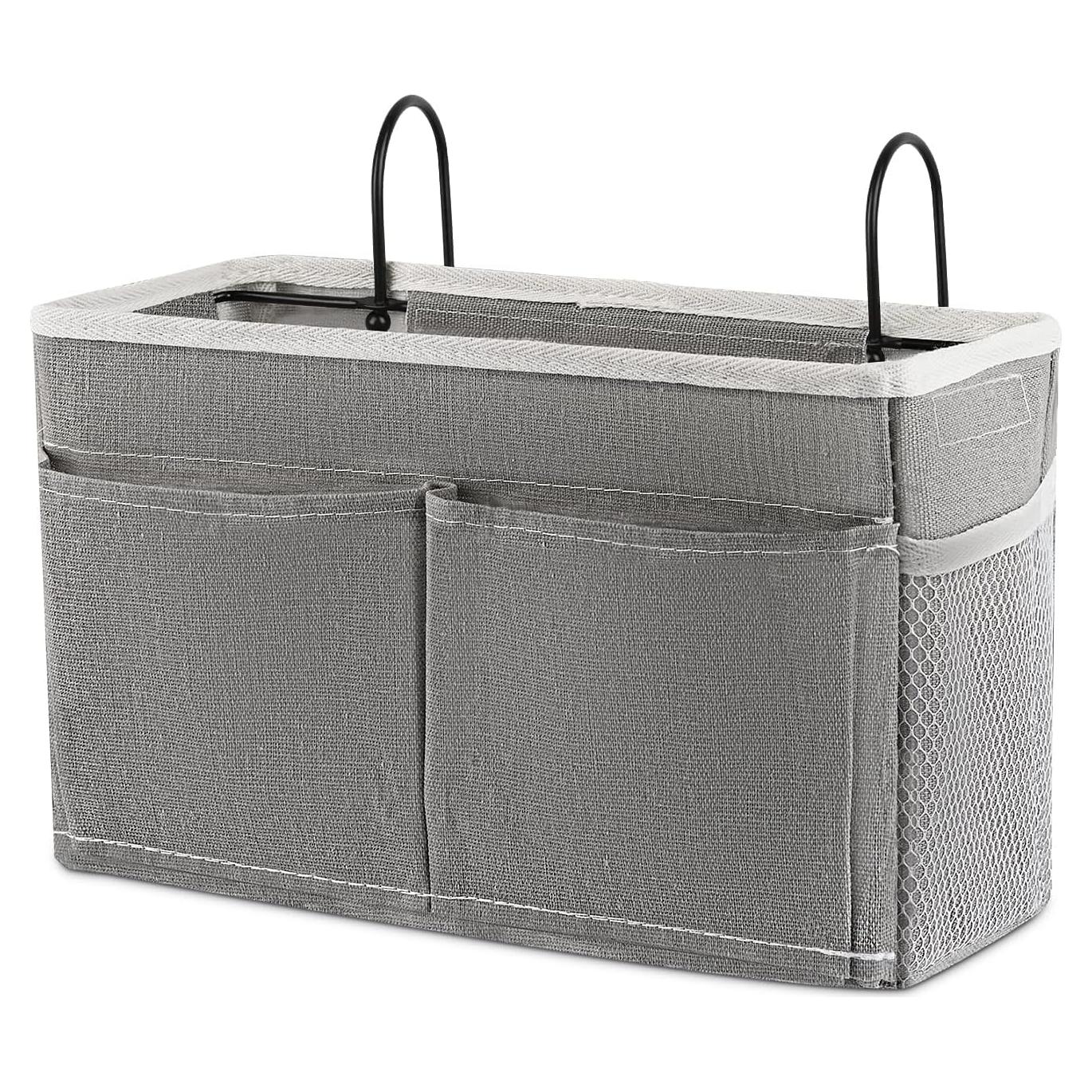 Cesta de Almacenamiento Colgante Retyion para Lado de Cama Gris