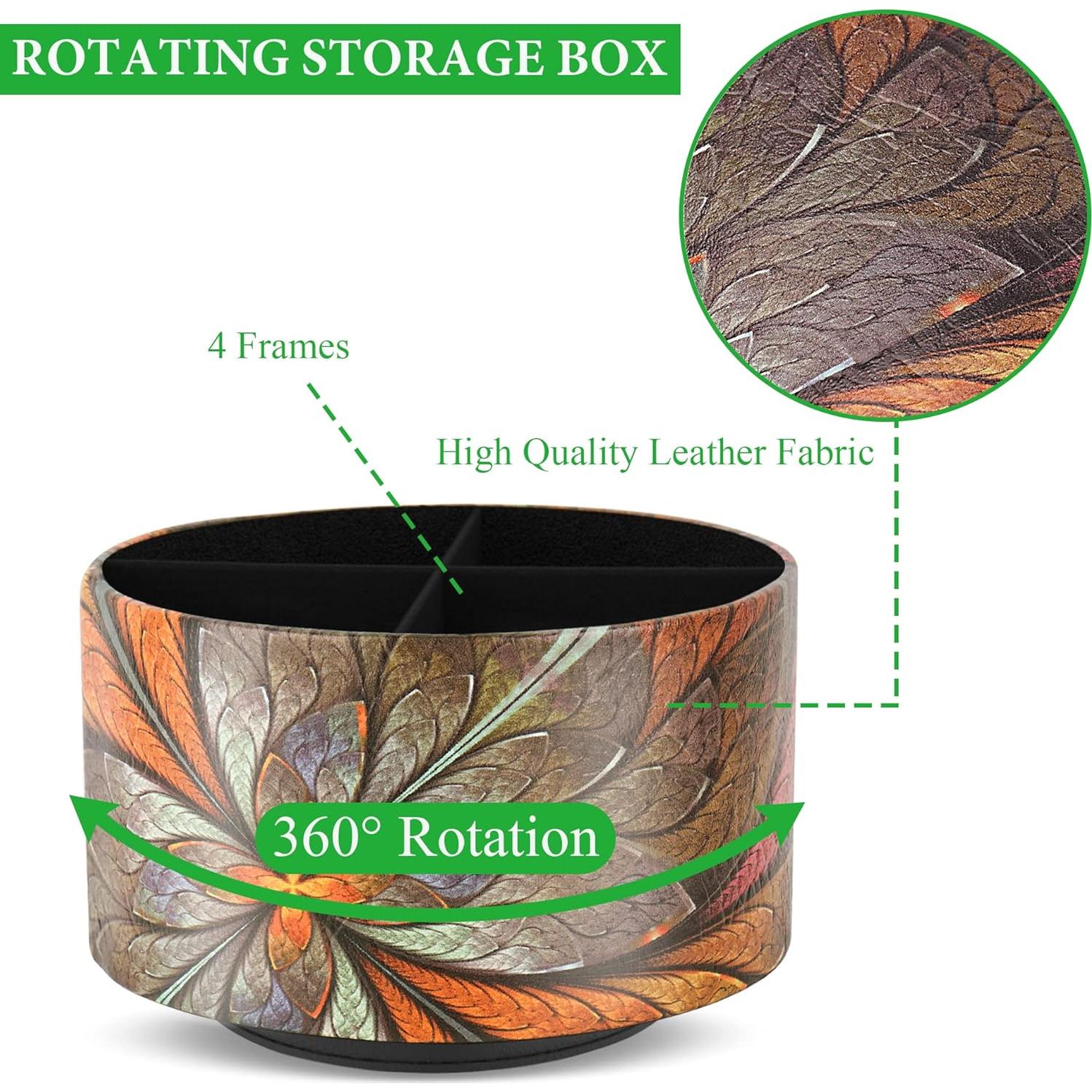 Organizador de Escritorio Redondo LIZIMANDU Floral Naranja 360°