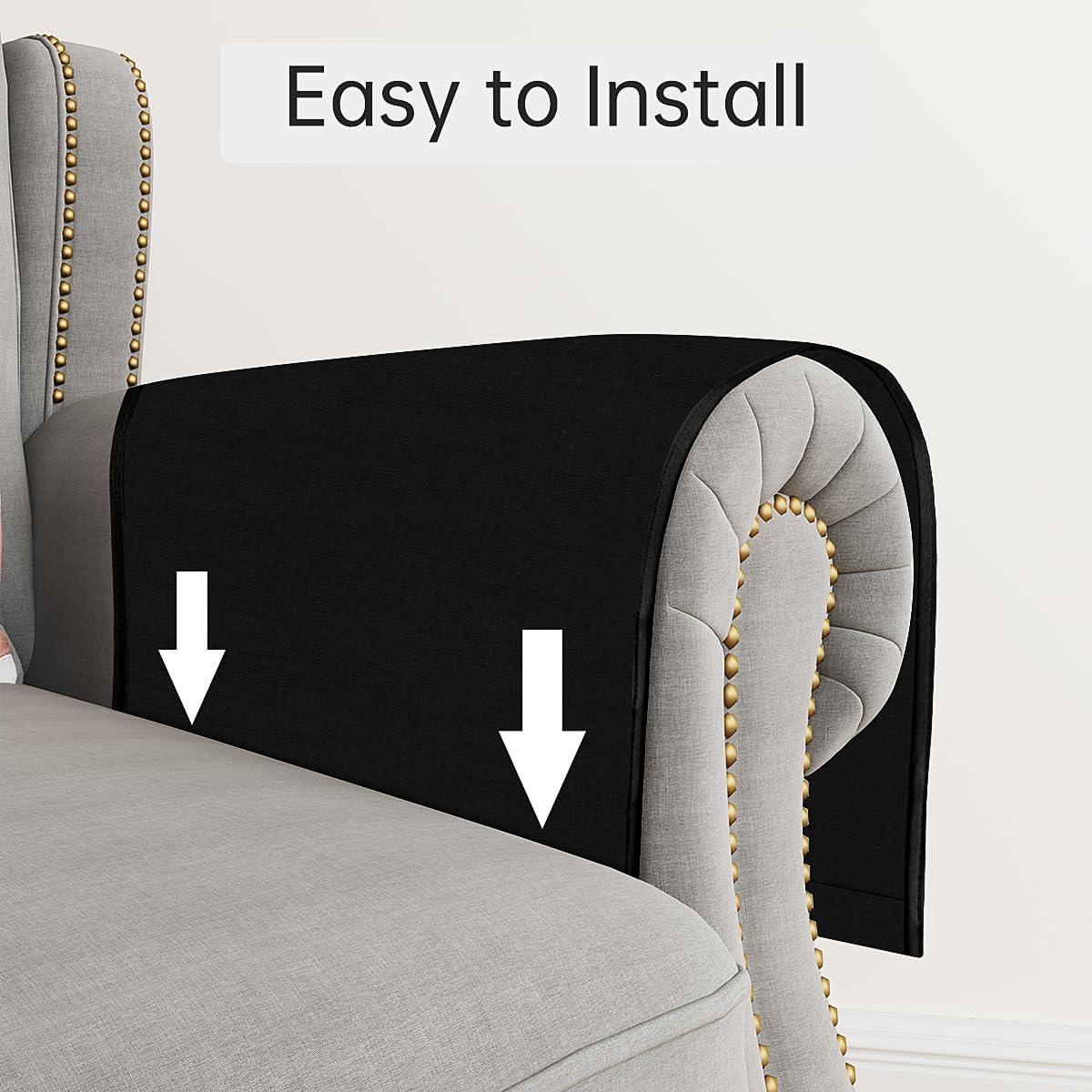 Caddy de Lino Guken Negro para Sillón con 6 Bolsillos