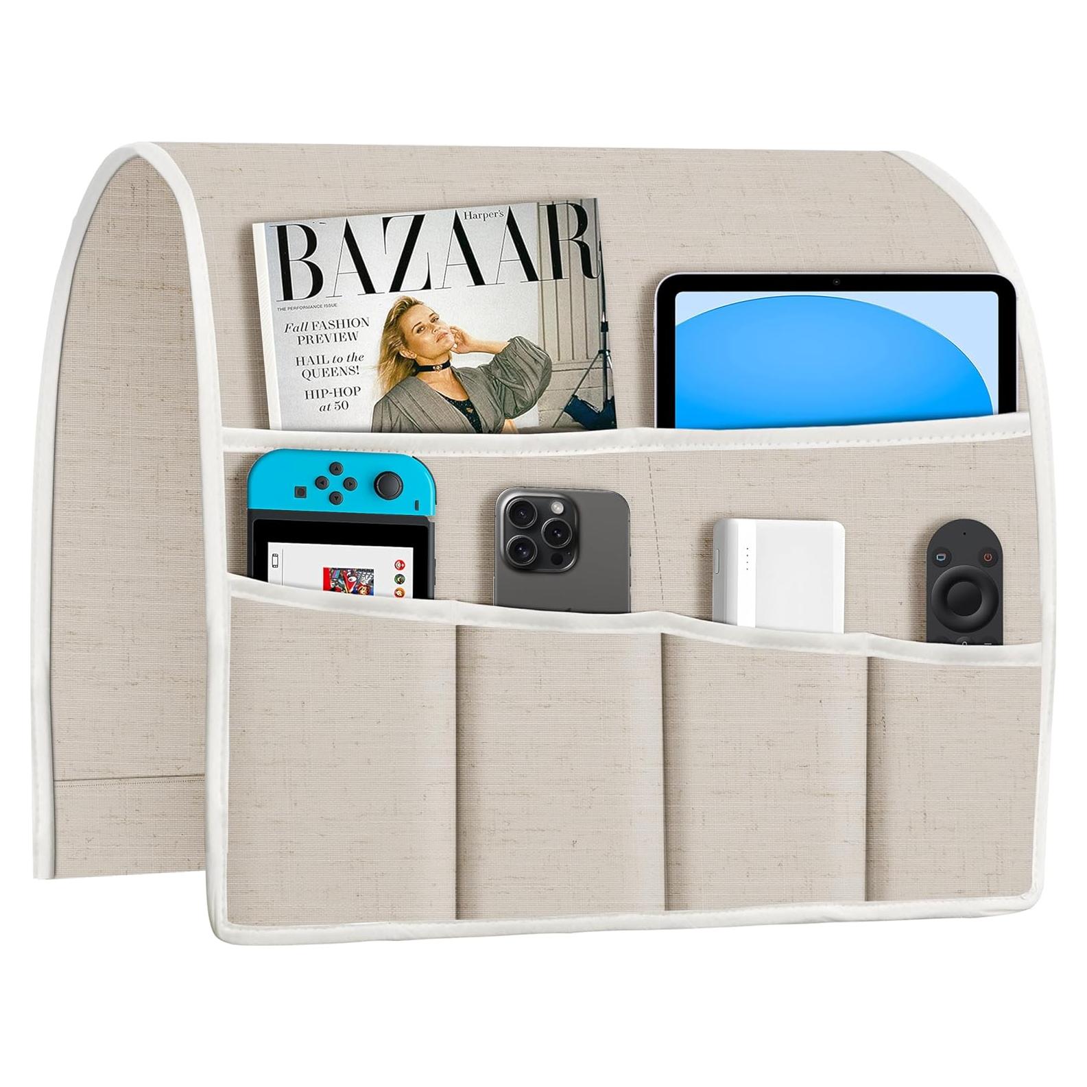 Organizador de Reposabrazos Joywell Beige con 6 Bolsillos