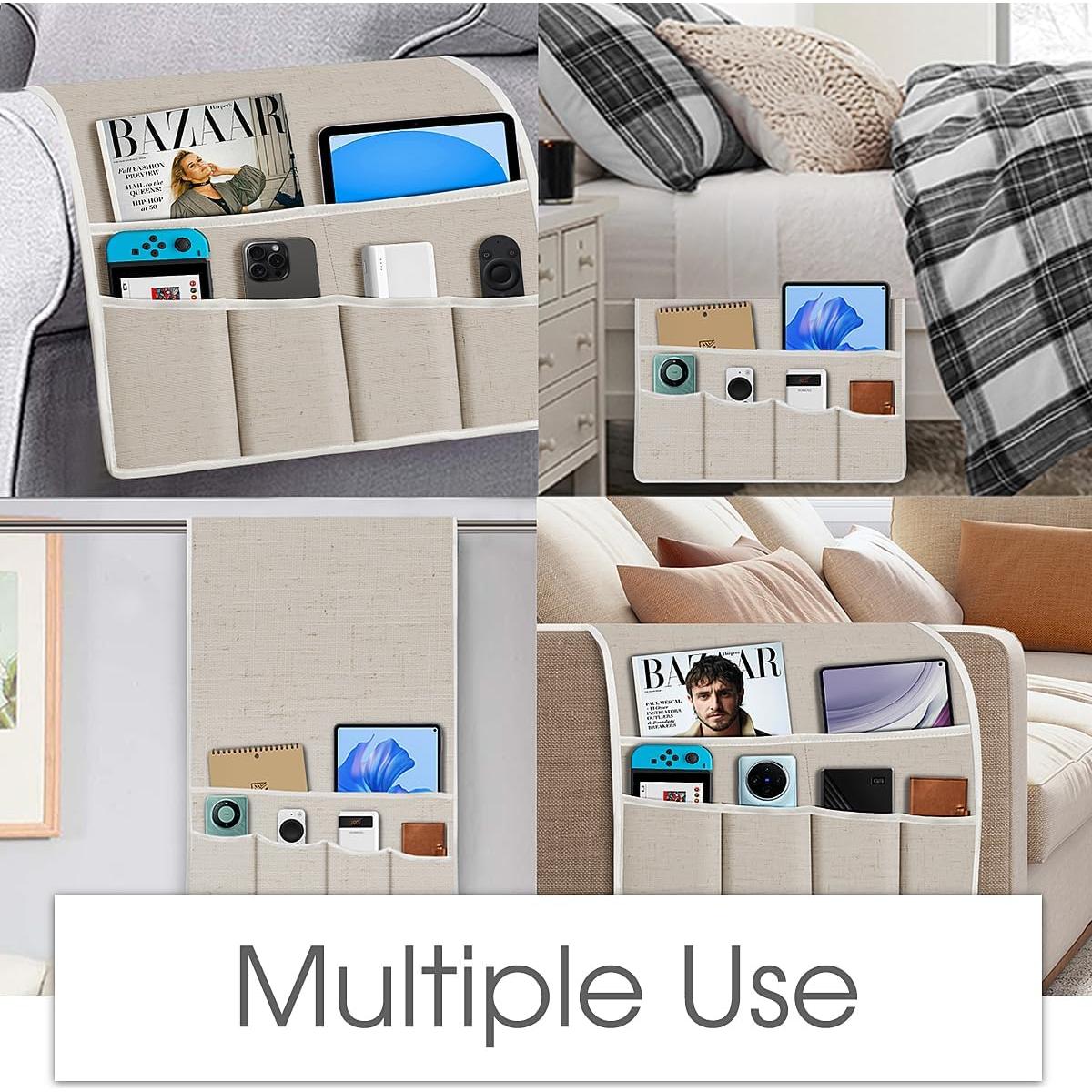 Organizador de Reposabrazos Joywell Beige con 6 Bolsillos