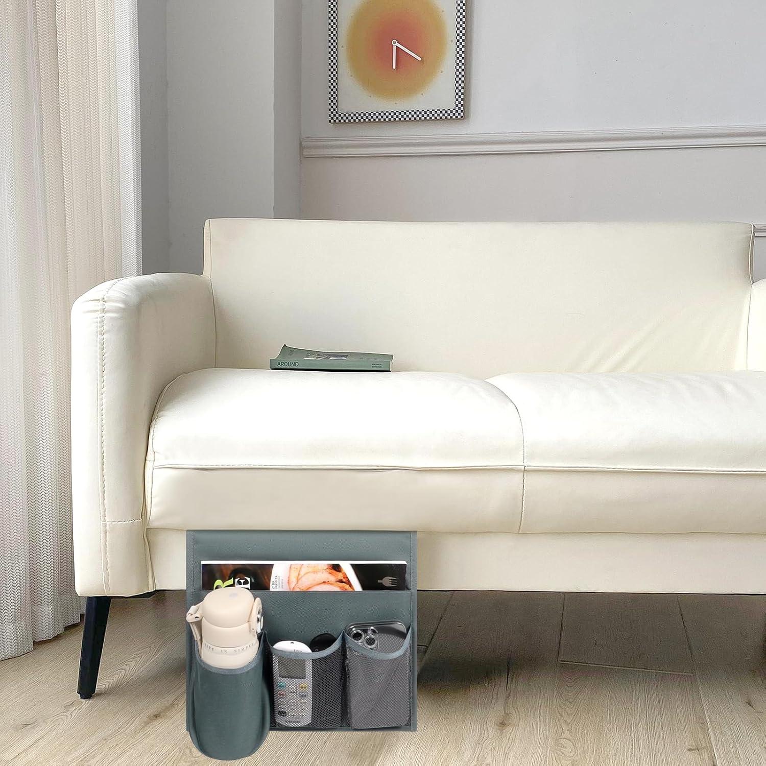 Caddy Lateral de Cama WOMACO Mediano Gris con Soporte