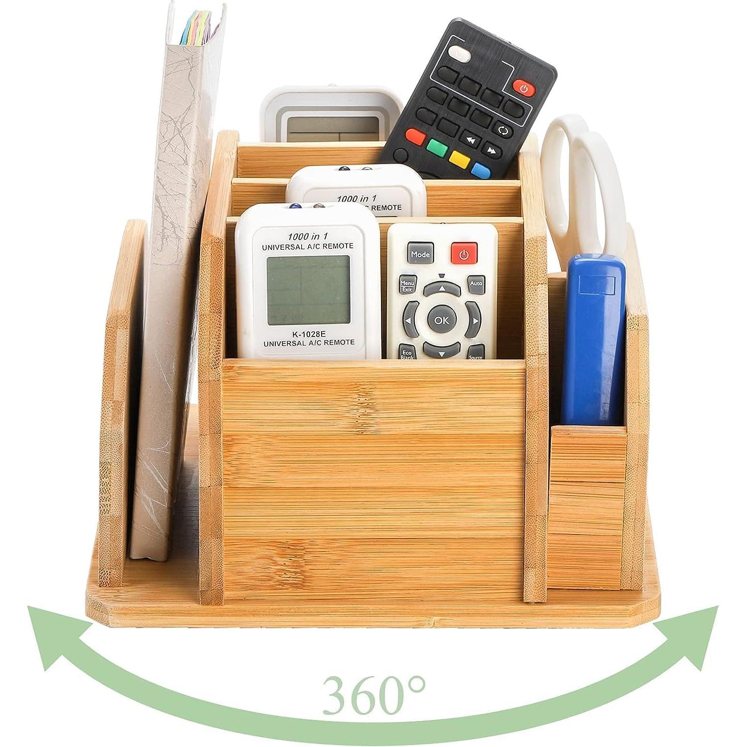 Soporte Giratorio de Bambú Yarlung 7 Compartimentos 360°