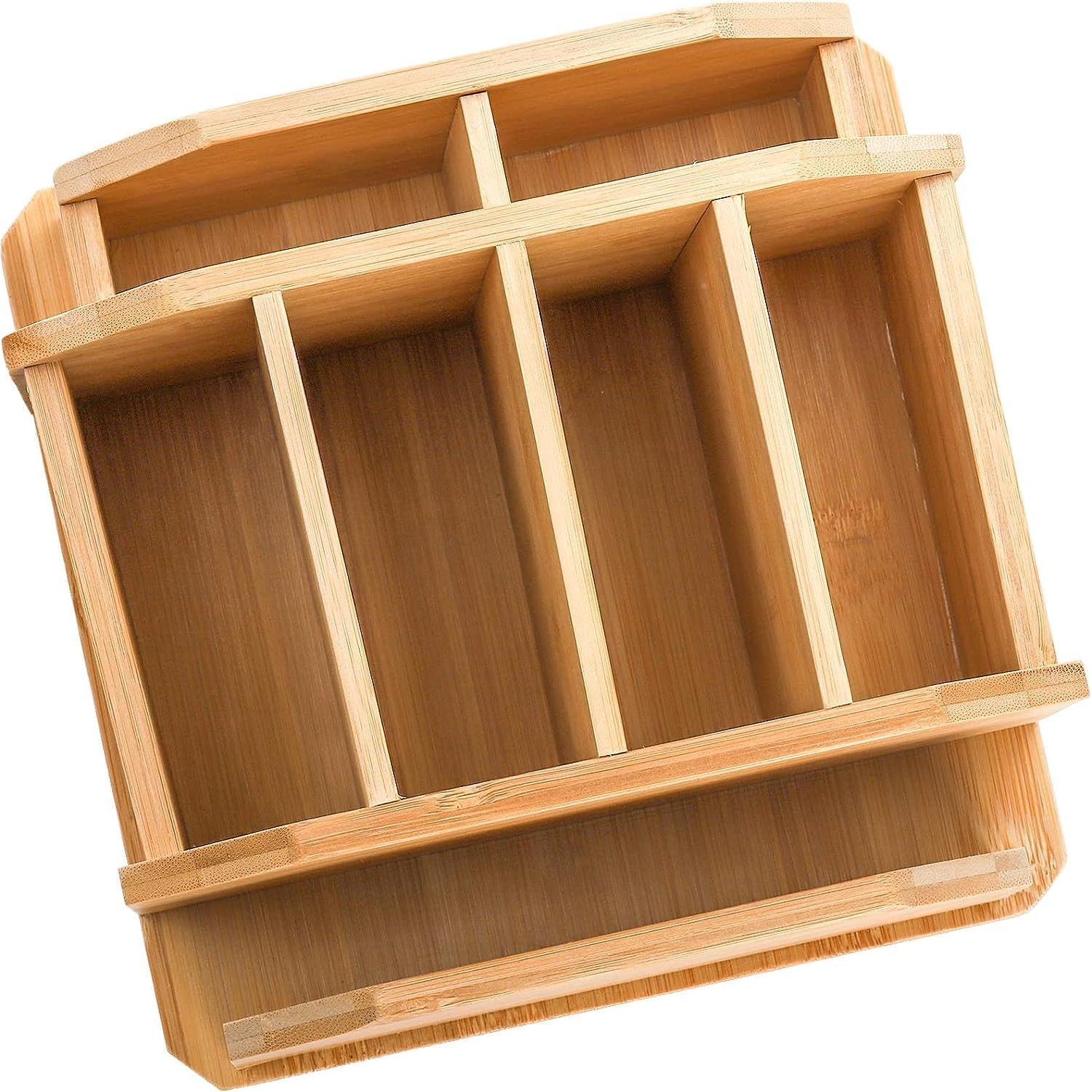 Soporte Giratorio de Bambú Yarlung 7 Compartimentos 360°