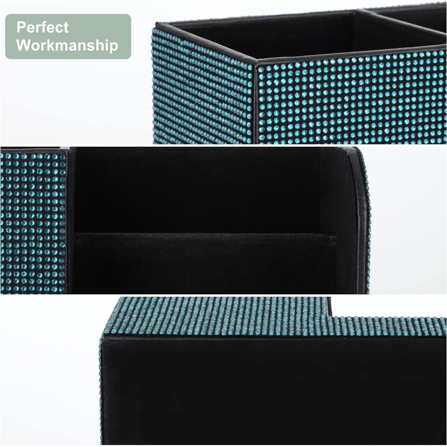 Organizador de Escritorio Multifuncional KEYPOWER Azul 3 Compartimentos