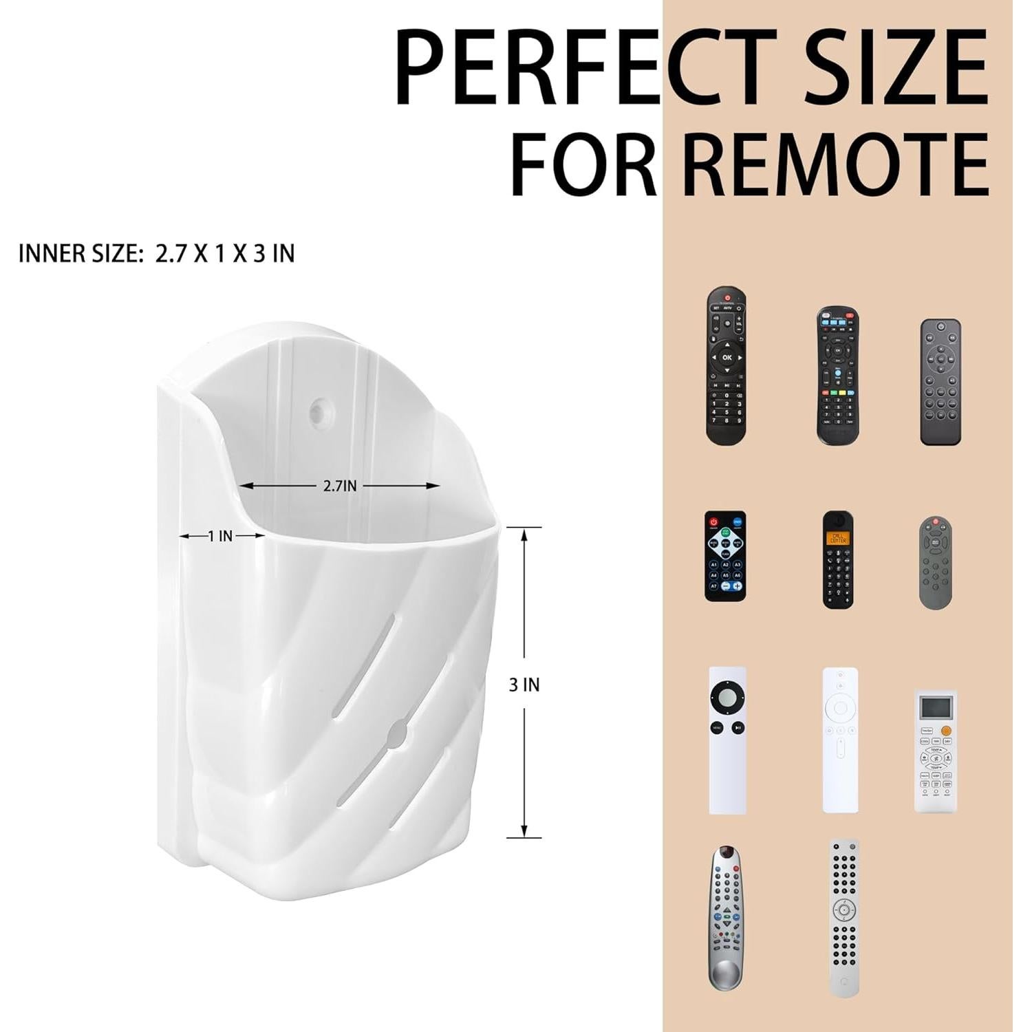Soporte de Pared para Control Remoto KOXHERO 2 Pcs Blanco