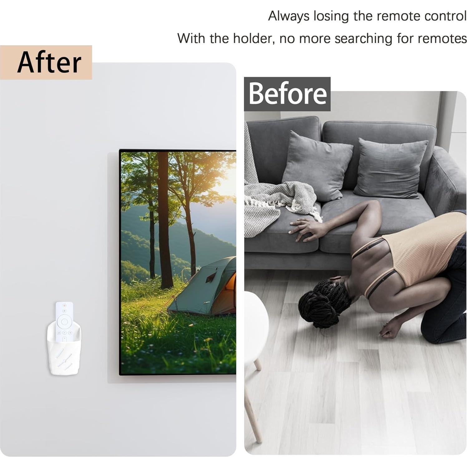 Soporte de Pared para Control Remoto KOXHERO 2 Pcs Blanco