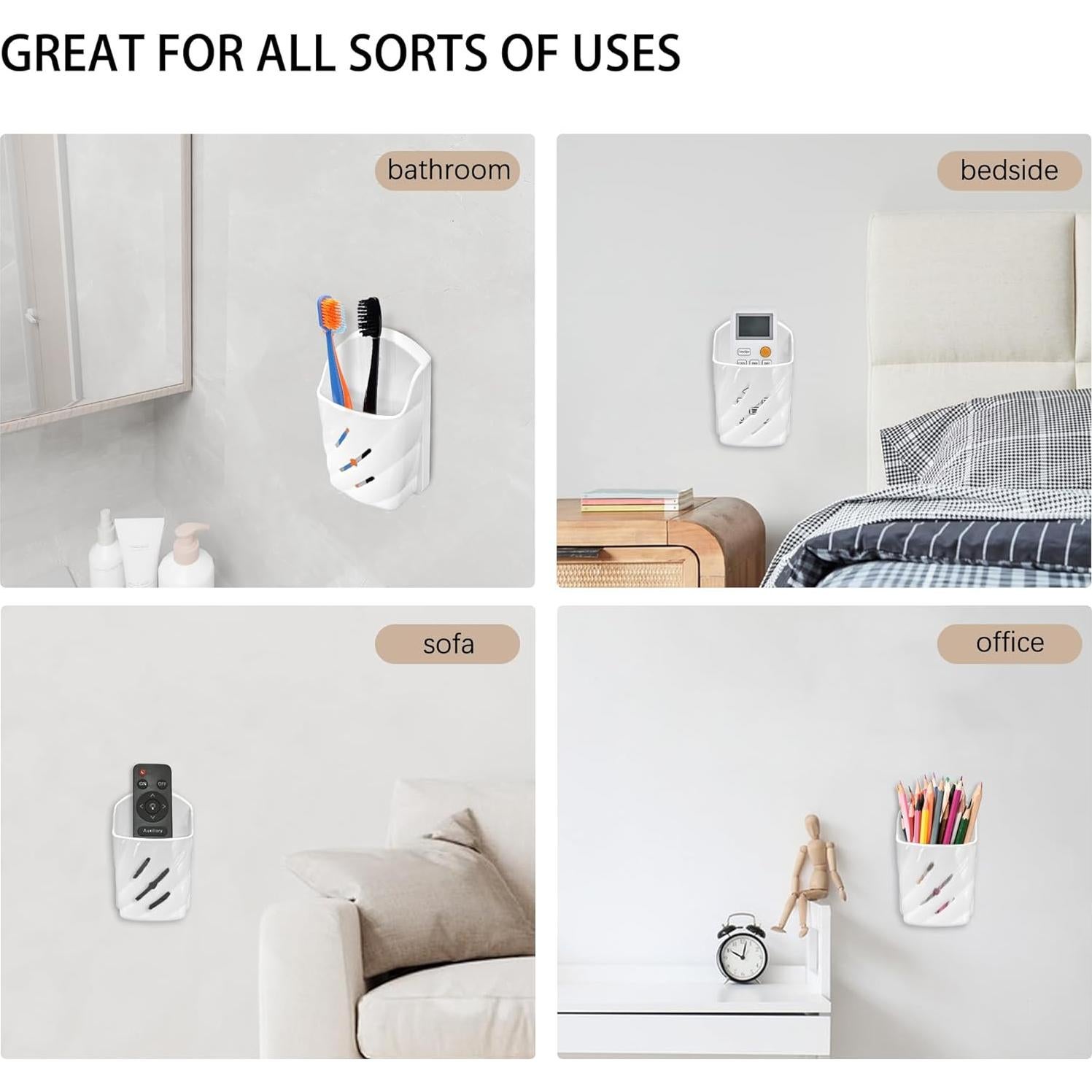 Soporte de Pared para Control Remoto KOXHERO 2 Pcs Blanco