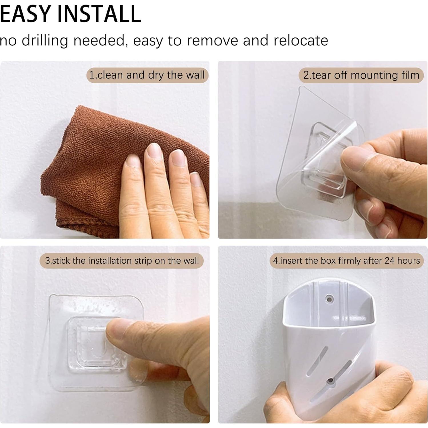 Soporte de Pared para Control Remoto KOXHERO 2 Pcs Blanco