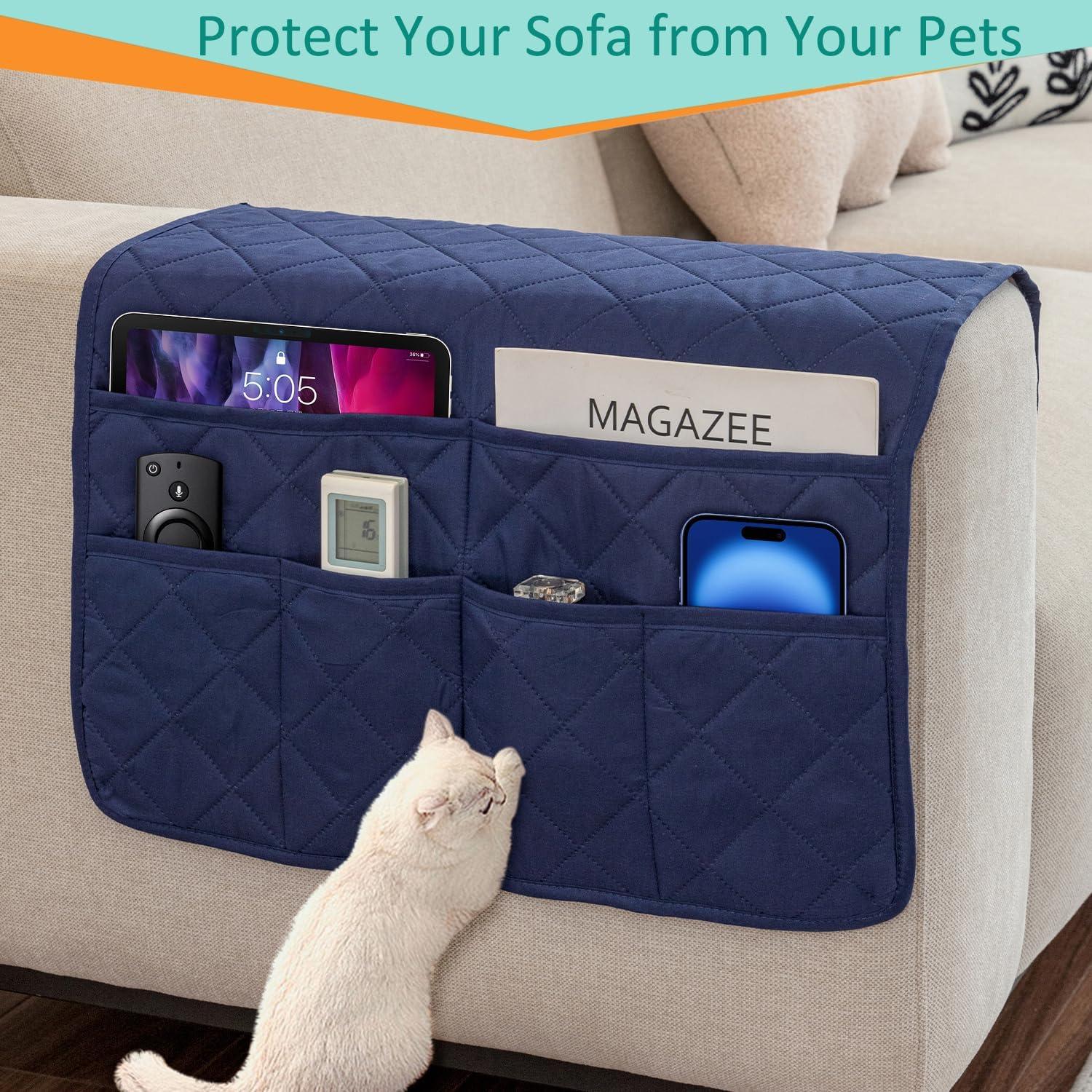 Organizador de Reposabrazos DECKALY Navy con 6 Bolsillos