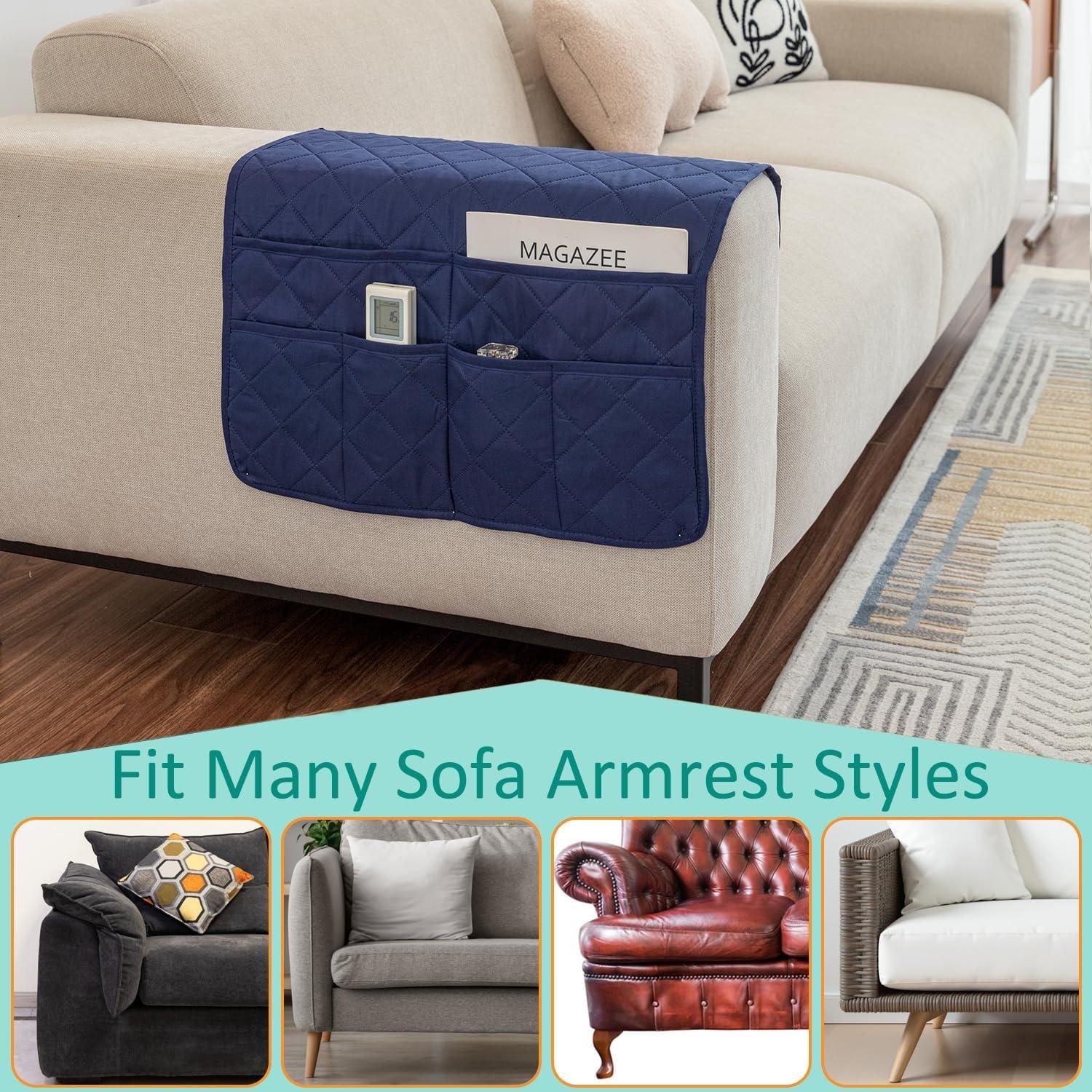 Organizador de Reposabrazos DECKALY Navy con 6 Bolsillos