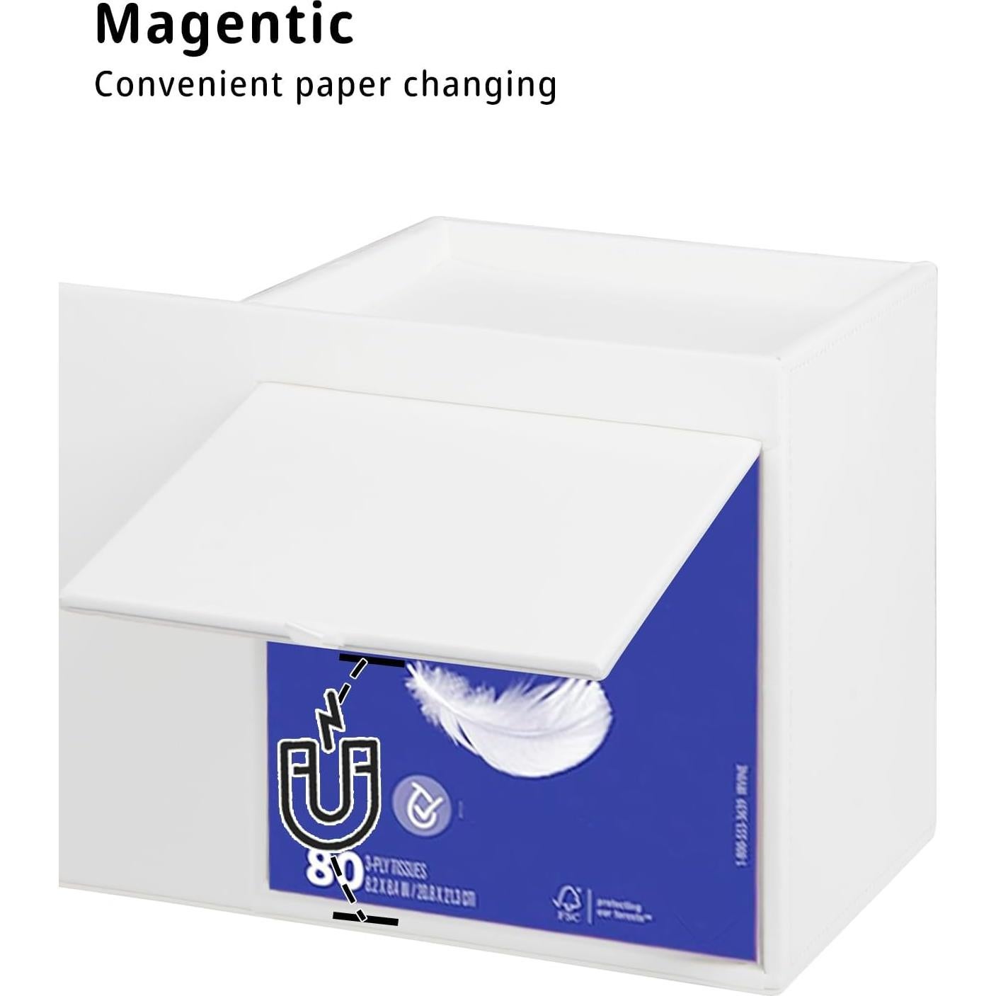 Cubierta de Caja de Pañuelos Fanousy con Bandeja y Organizador