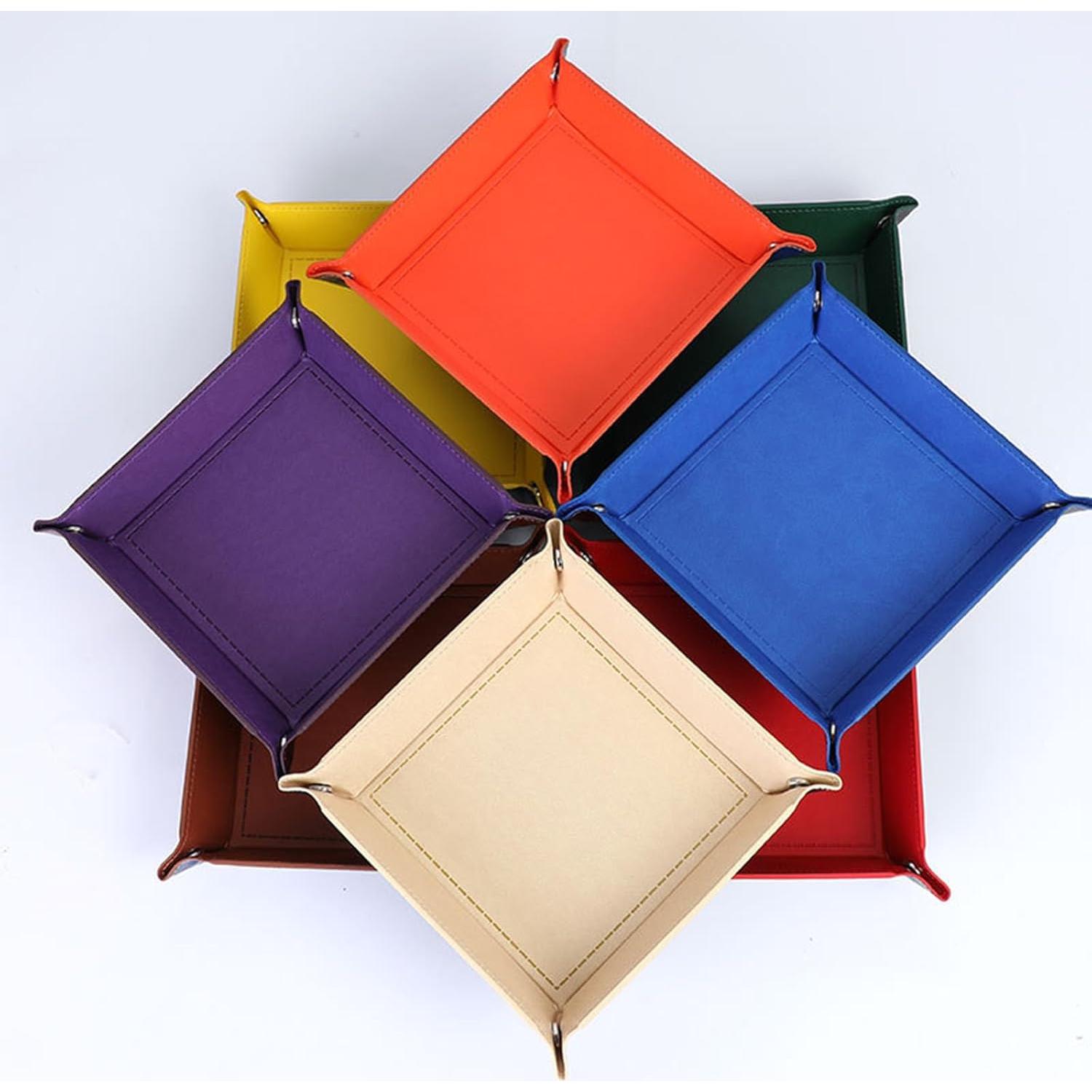 Bandeja de Valet Plegable siduater de Cuero Sintético Beige