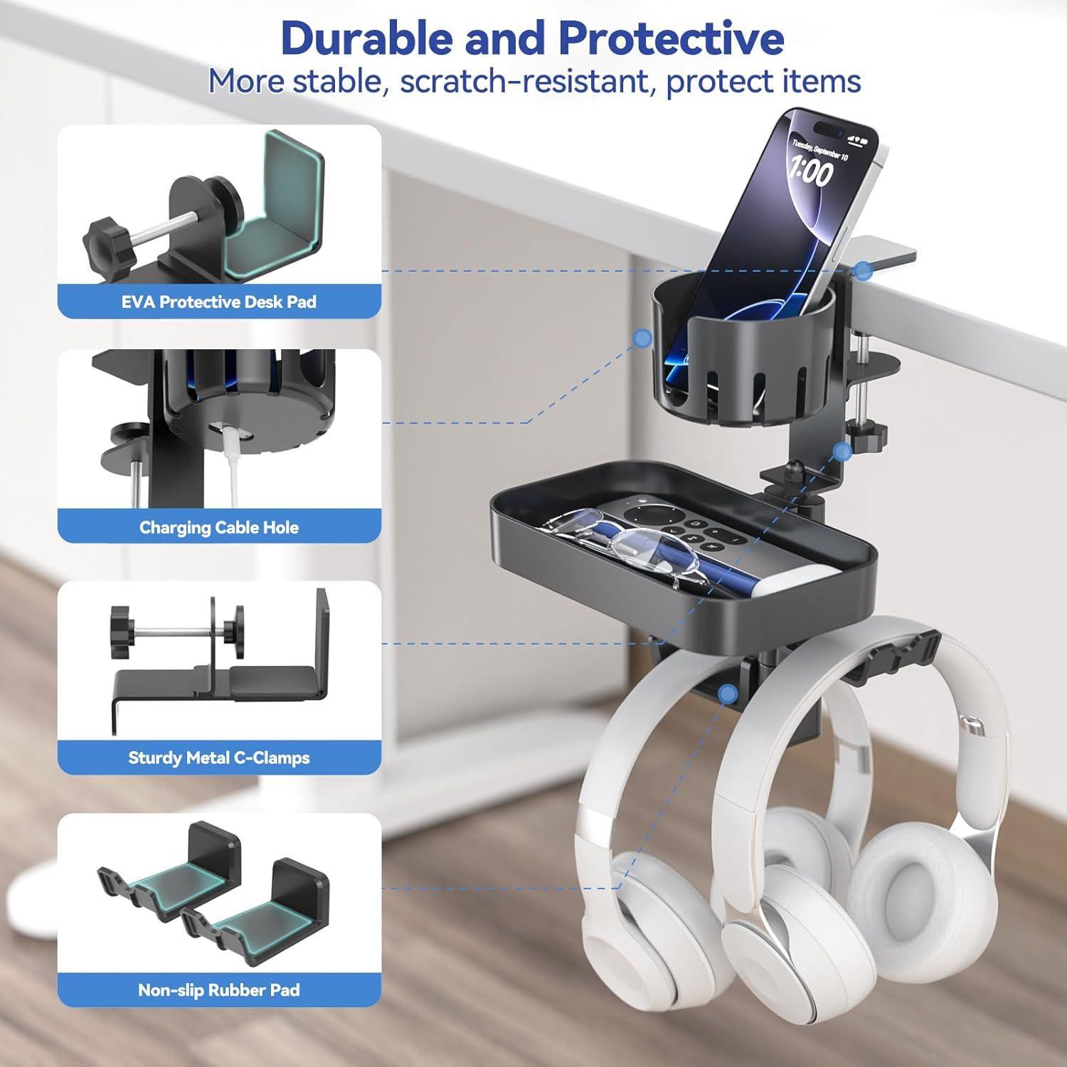 Soporte para Tazas KDD con Ganchos para Auriculares 360°