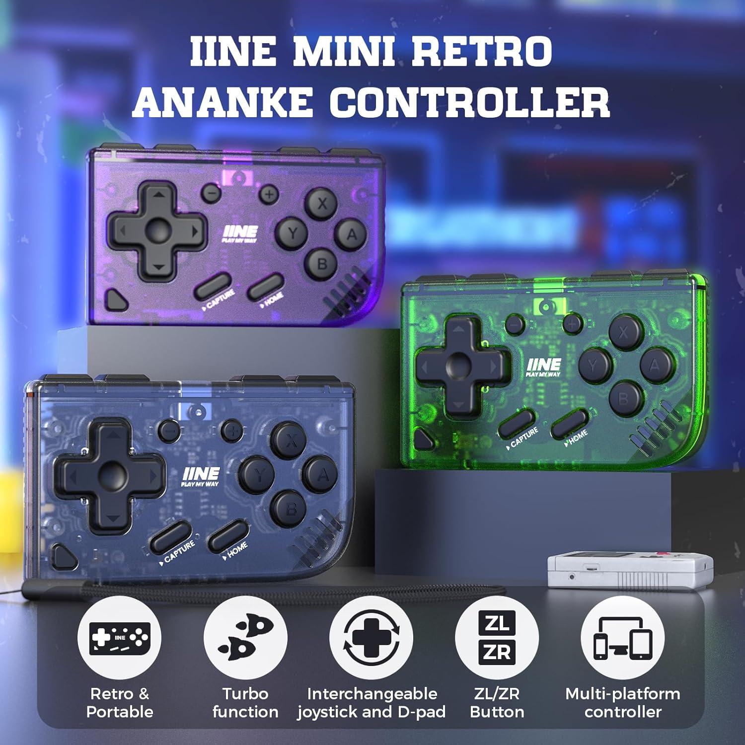 Controlador Inalámbrico Mini IINE Negro para Switch y PC
