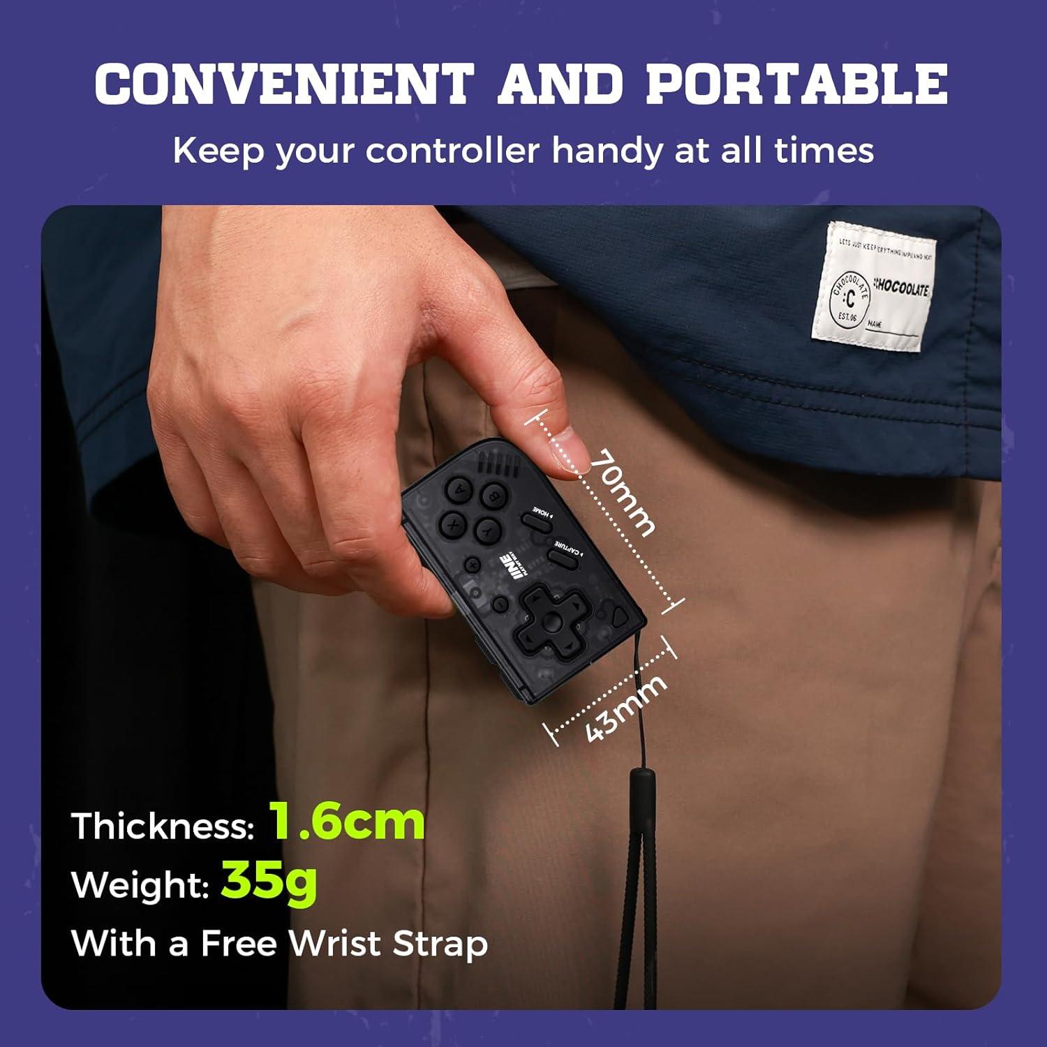 Controlador Inalámbrico Mini IINE Negro para Switch y PC