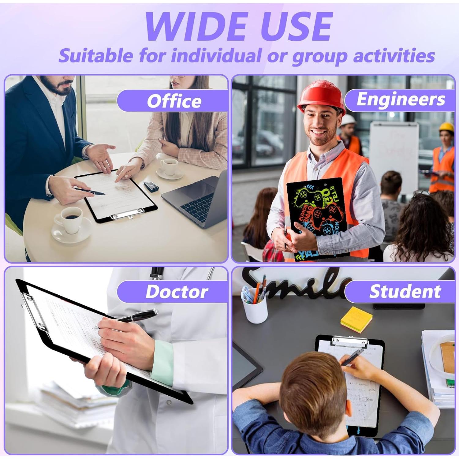 Portapapeles A4 EMXION de Plástico con Clip Metal - Diseño Juego