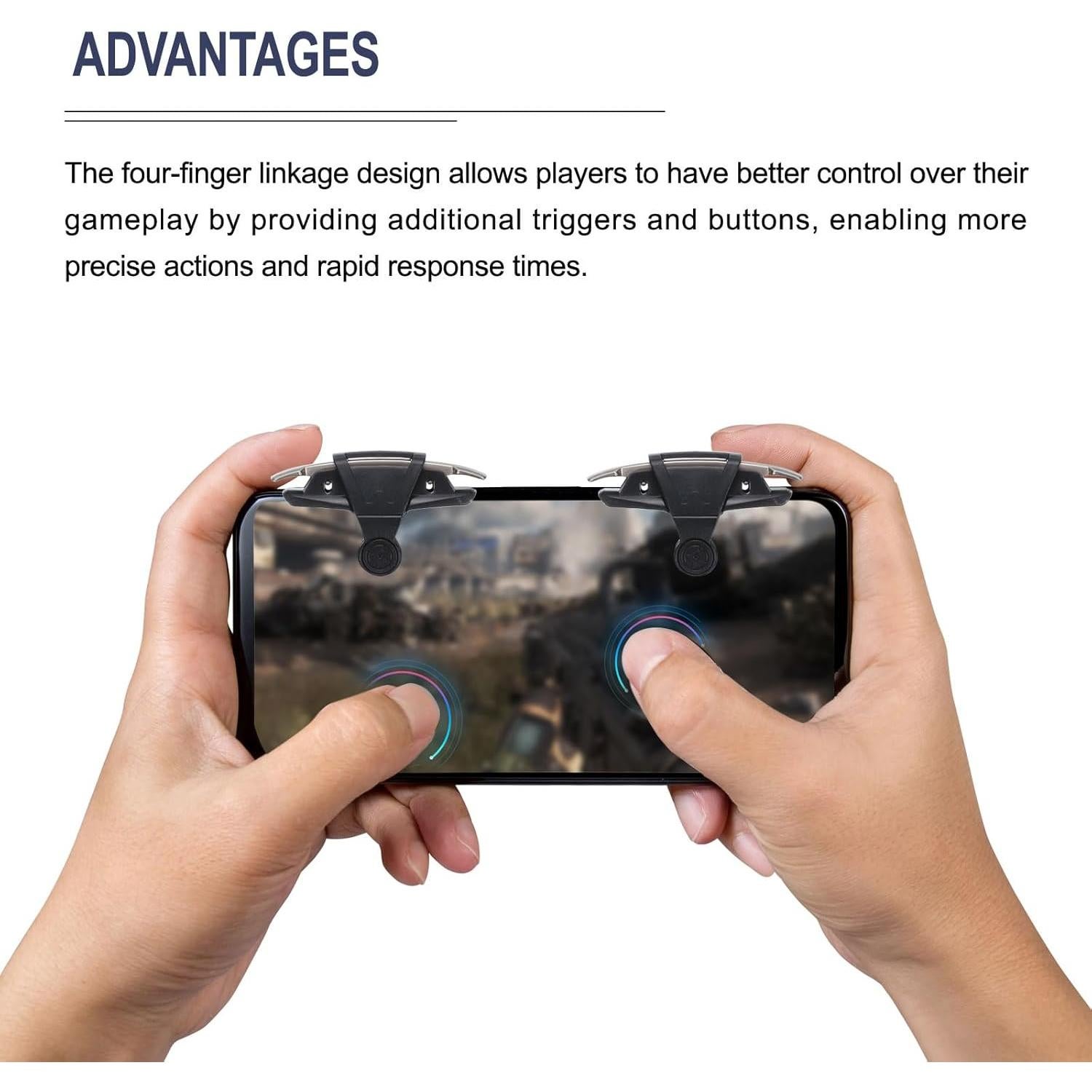 Controlador de Juego Móvil MECCANIXITY Gatillo Sensible Negro 4.7-6.5"