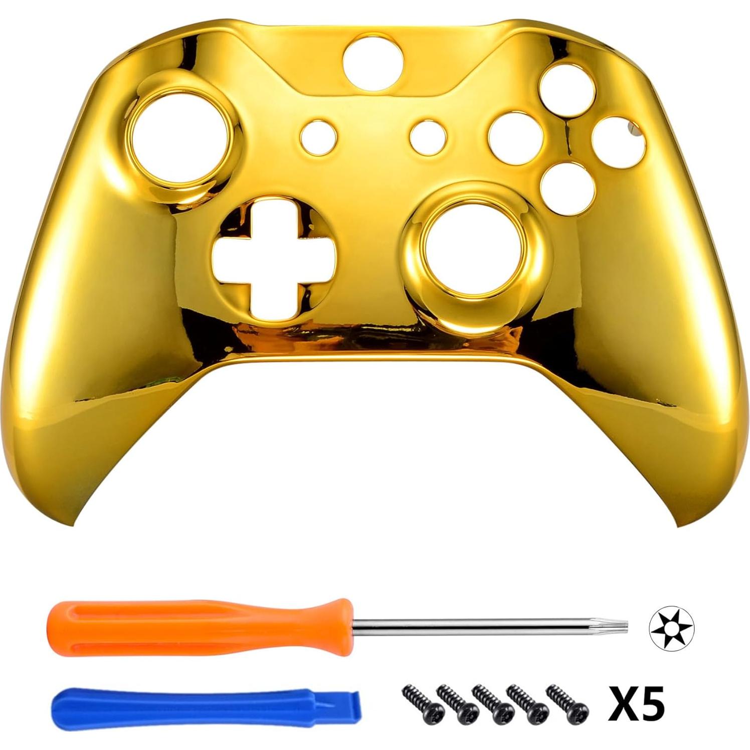 Carcasa Frontal Cromo Dorado eXtremeRate para Xbox One S/X 1708